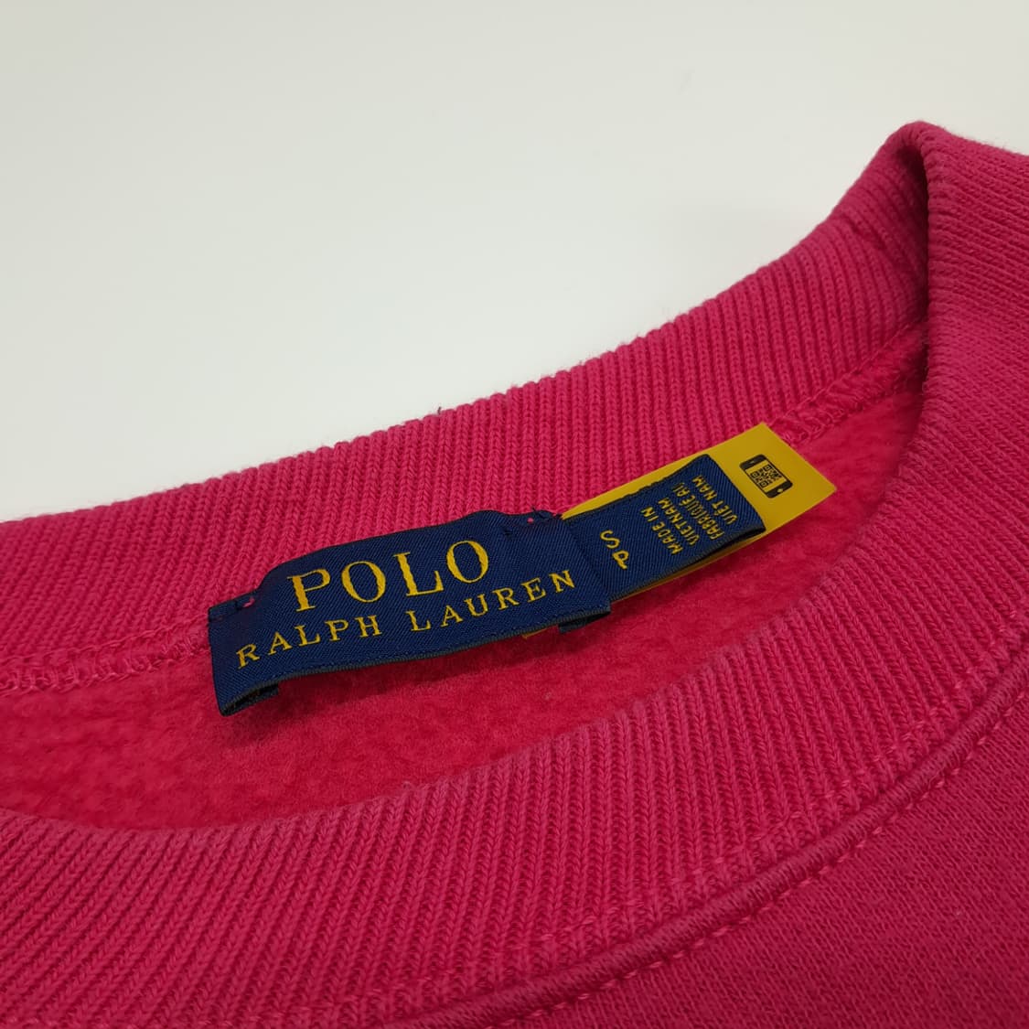 CN655W S 폴로 랄프로렌 QR 핑크 기모 스웻 맨투맨 상품이미지4