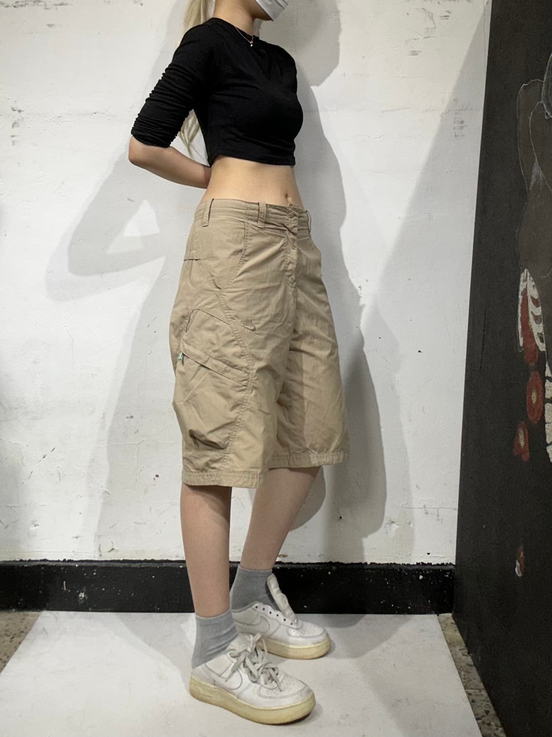 나이키 베이지 하프 카고 팬츠 버뮤다 반바지 L 상품이미지1