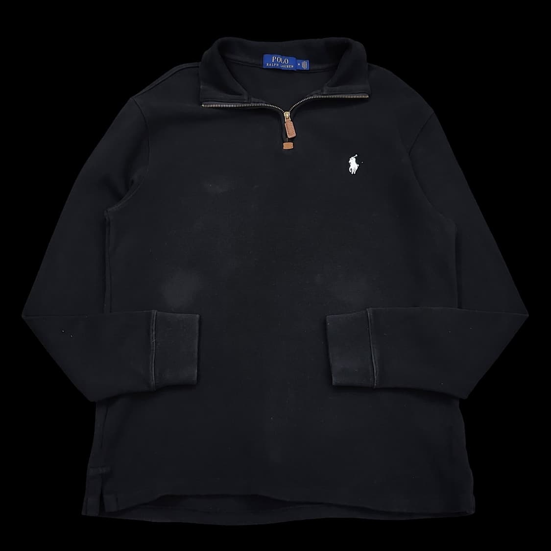 폴로랄프로렌 신형탭 블랙 반집업 코튼 니트 상품이미지1