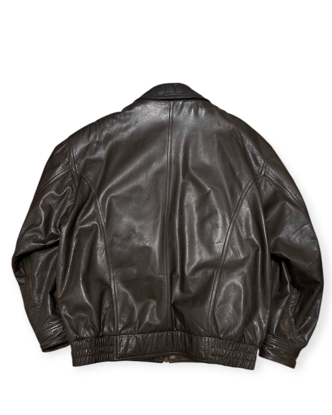 런던포그 딥브라운 리얼레더 A-2 자켓 상품이미지5