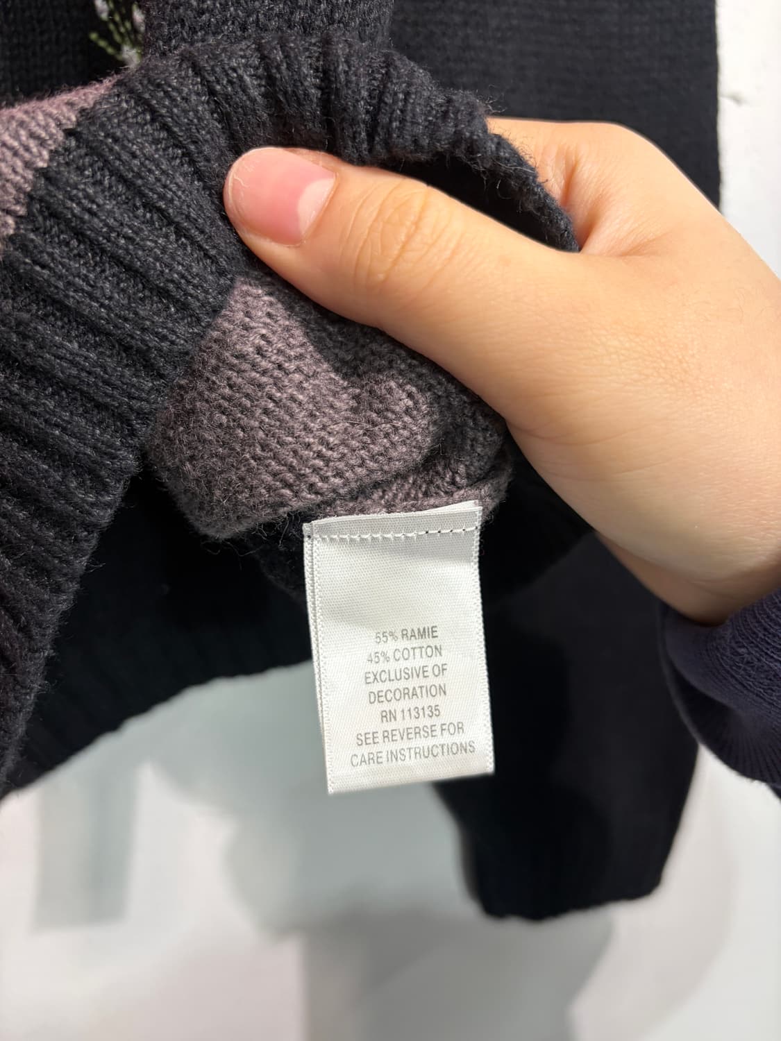 U.S.A. 크리스마스 어글리니트 라미&코튼 집업 L 상품이미지6