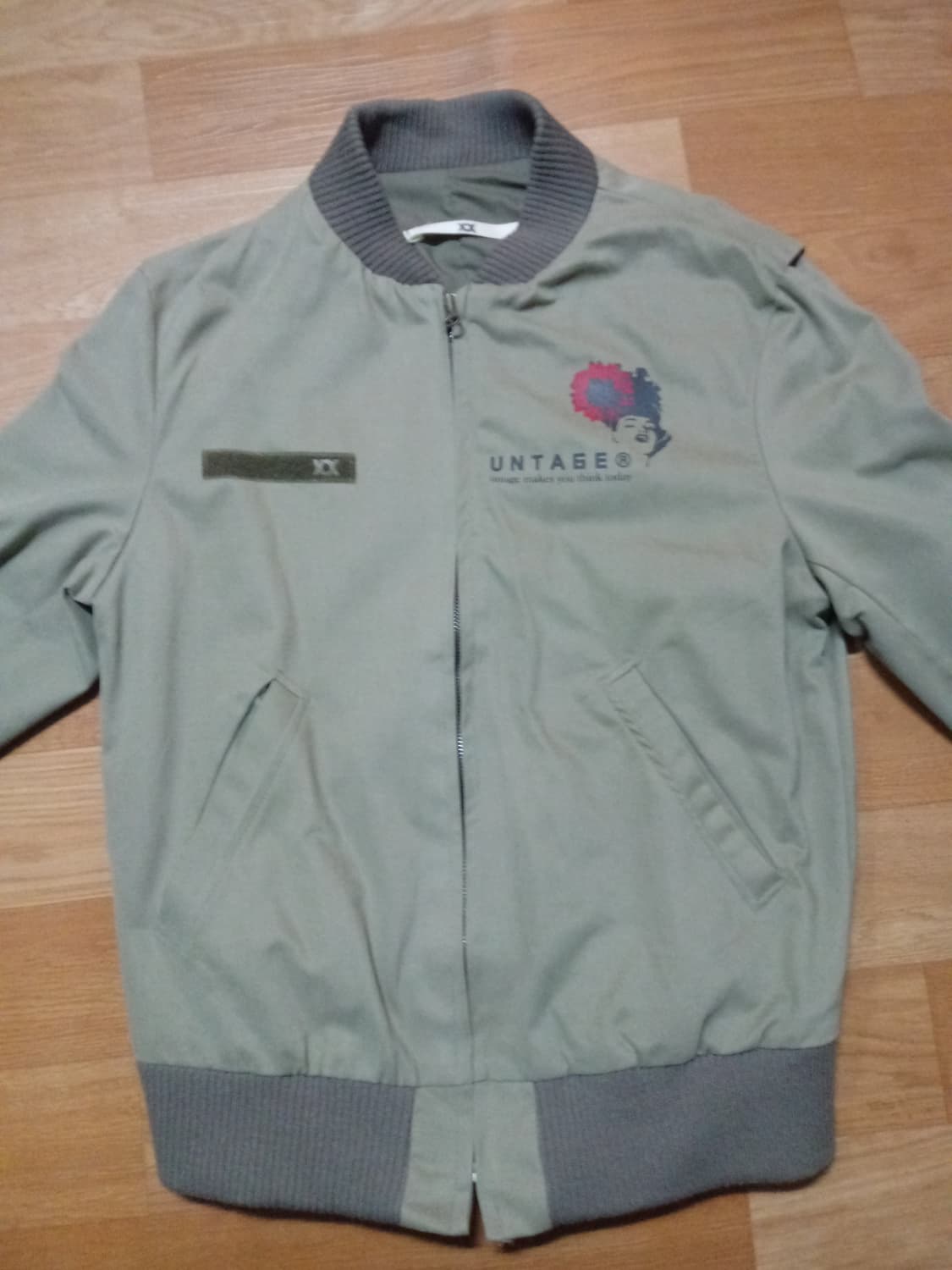 언티지 블루종 코튼점퍼 상품이미지1