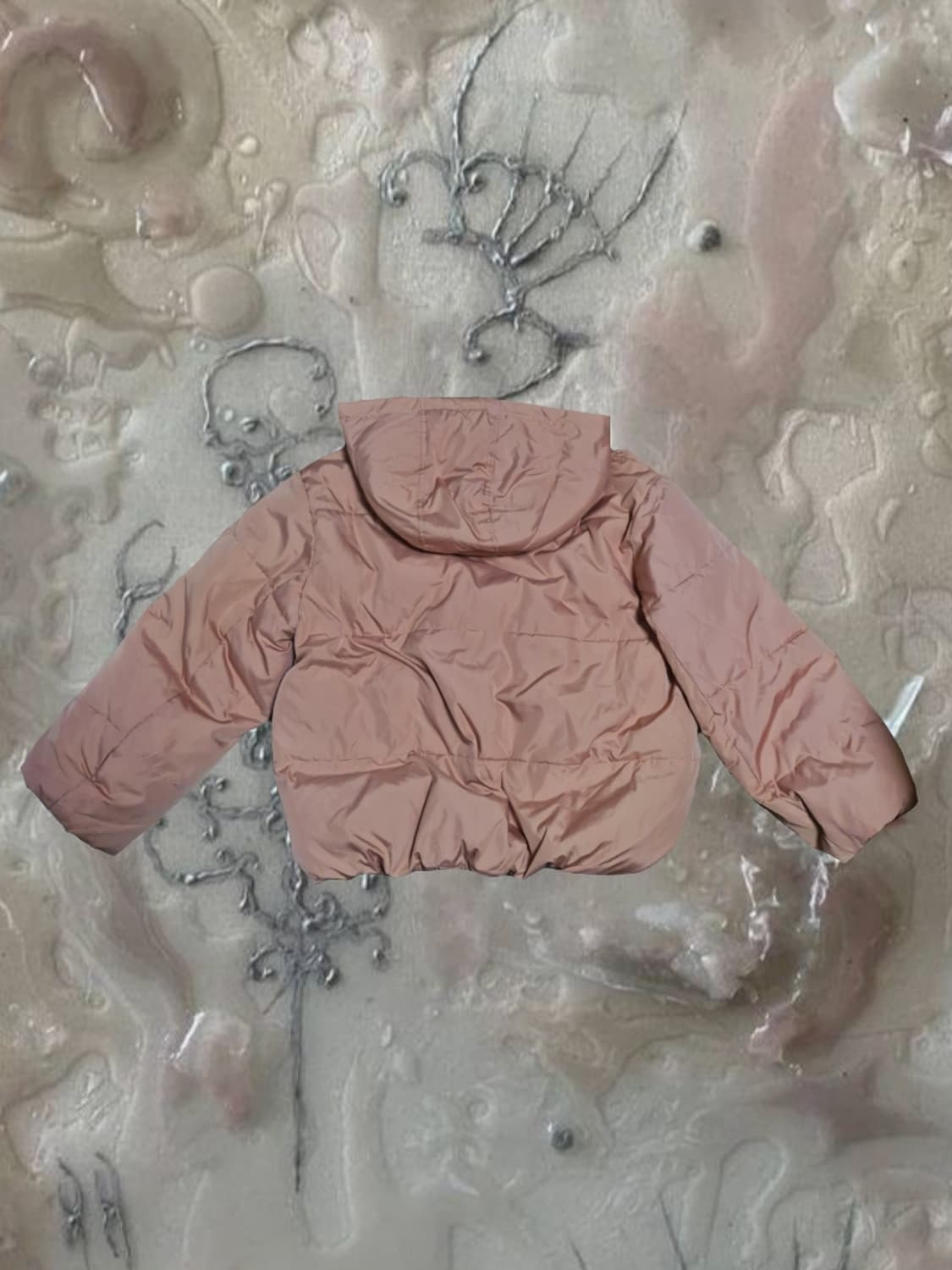 빈티지 모리걸 뮤트핑크 숏패딩 점퍼 후드 러블리 상품이미지2