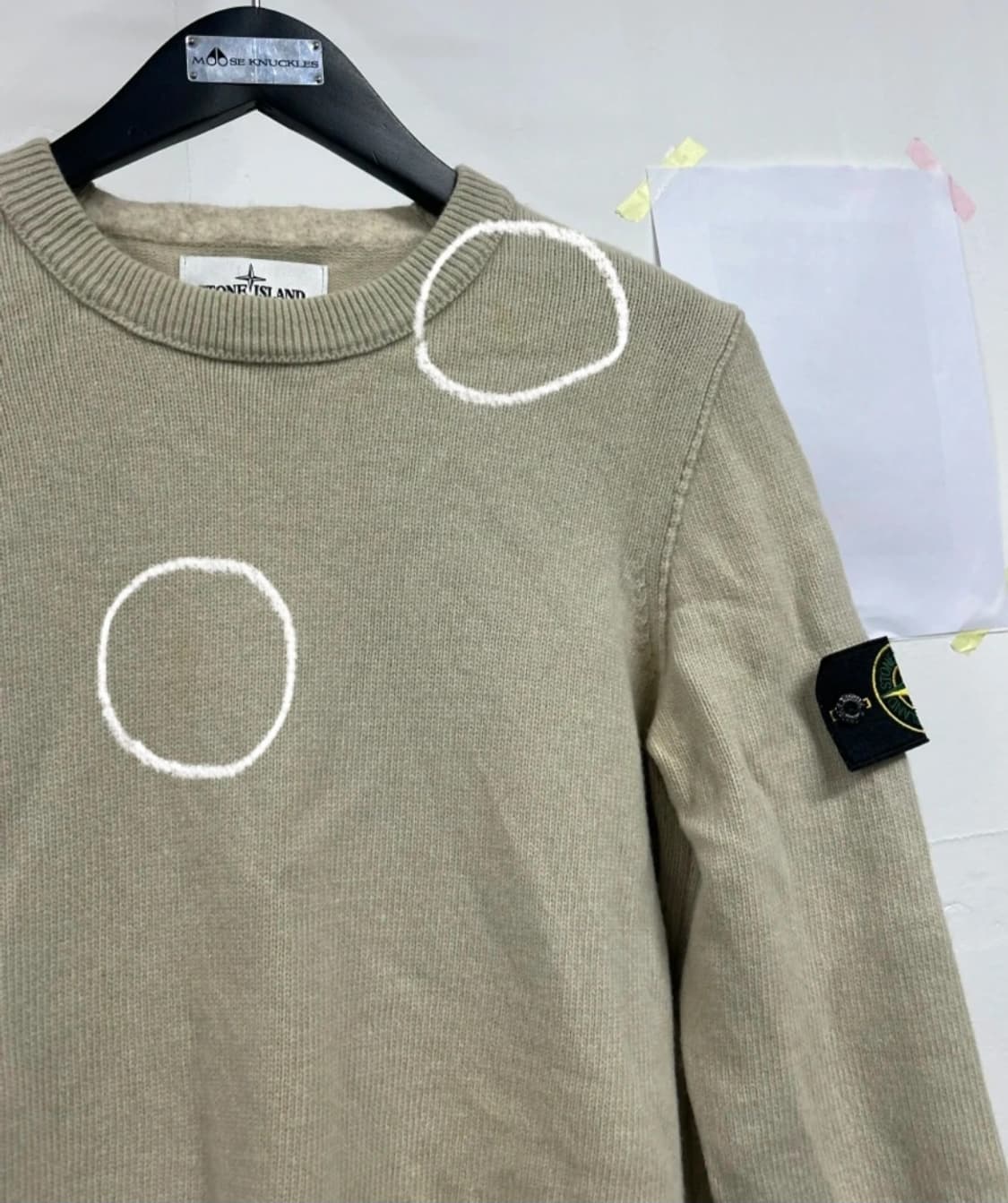 스톤아일랜드 베이지 울 니트 M 상품이미지4