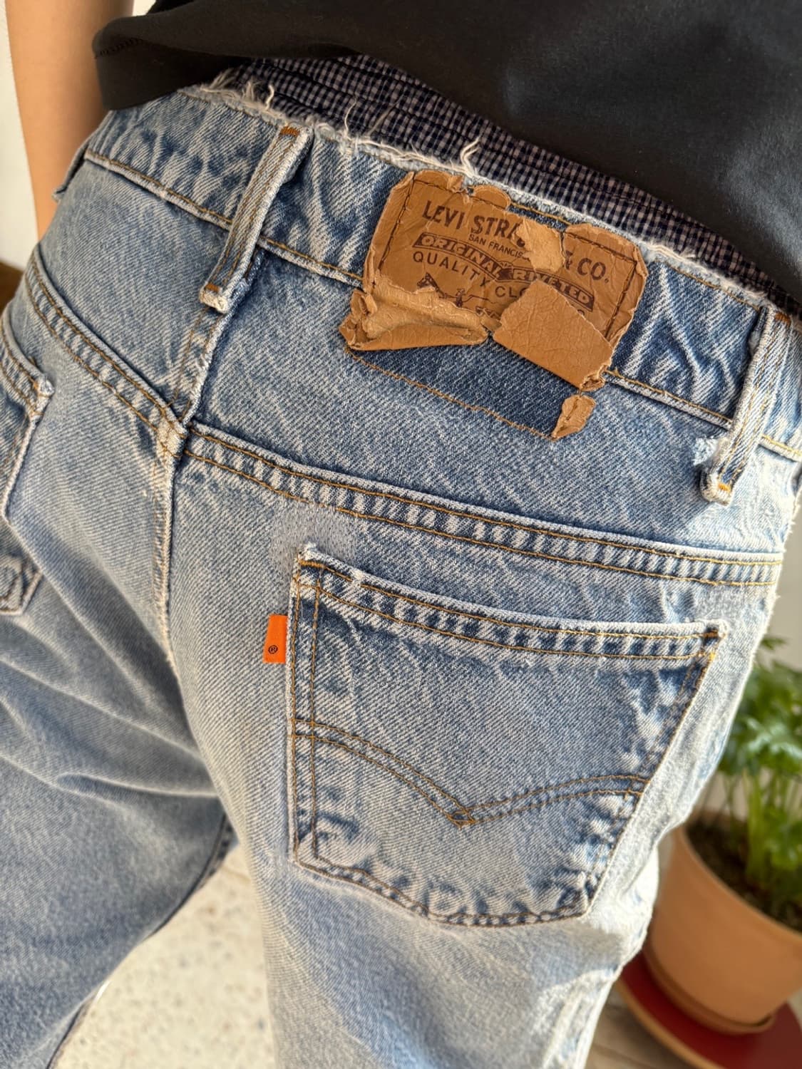 MADE IN USA 🇺🇸 90's 리바이스 517 오렌지 블랭크탭 상품이미지4