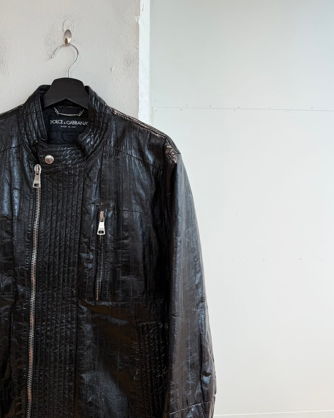 돌체앤가바나 블랙 일 스킨 바이커 자켓  상품이미지5