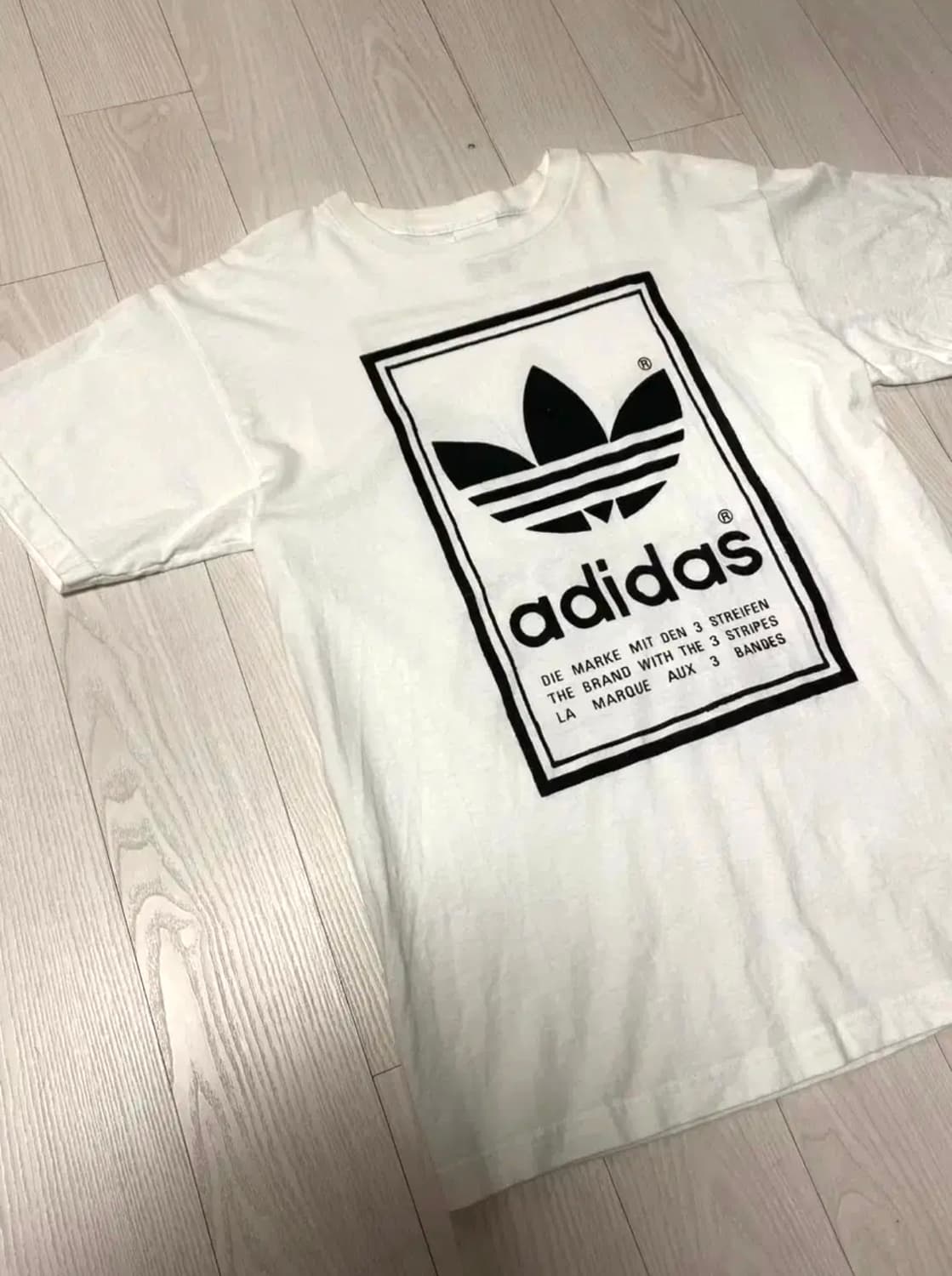 (M) 올드 아디다스 90s USA제 트레포일 티셔츠 상품이미지2