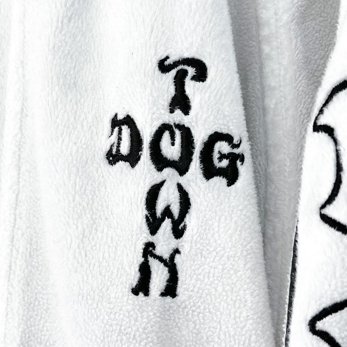 독 타운 90s 블랙 드래곤 화이트 벨루어 트랙 자켓 상품이미지6