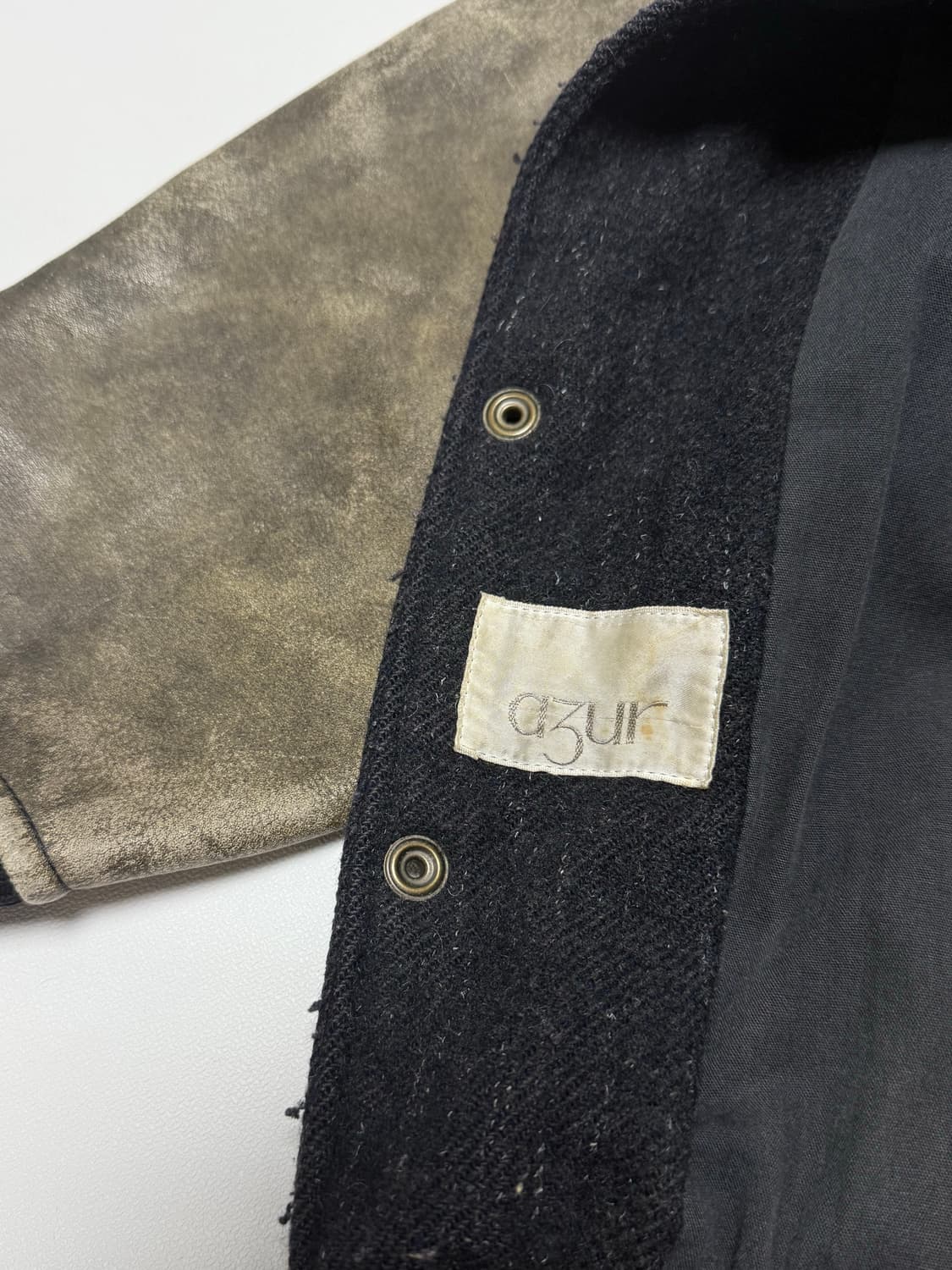 a3ur 빈티지 레더 바시티 자켓  상품이미지5