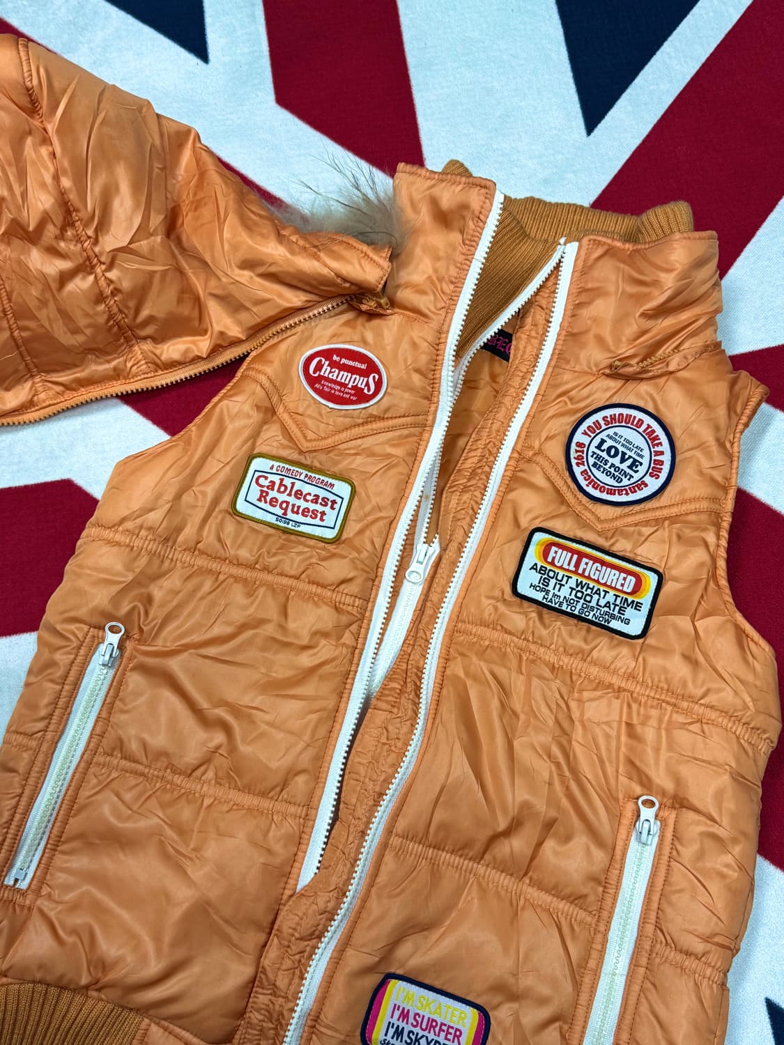 울프죠 하이넥 패딩조끼 상품이미지4