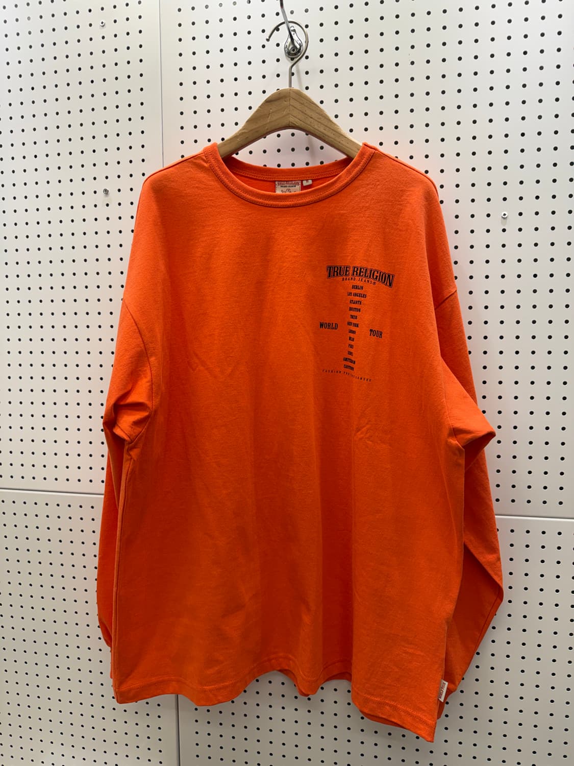 트루릴리전 월드투어 오렌지 빅로고 롱슬리브 U143 상품이미지2