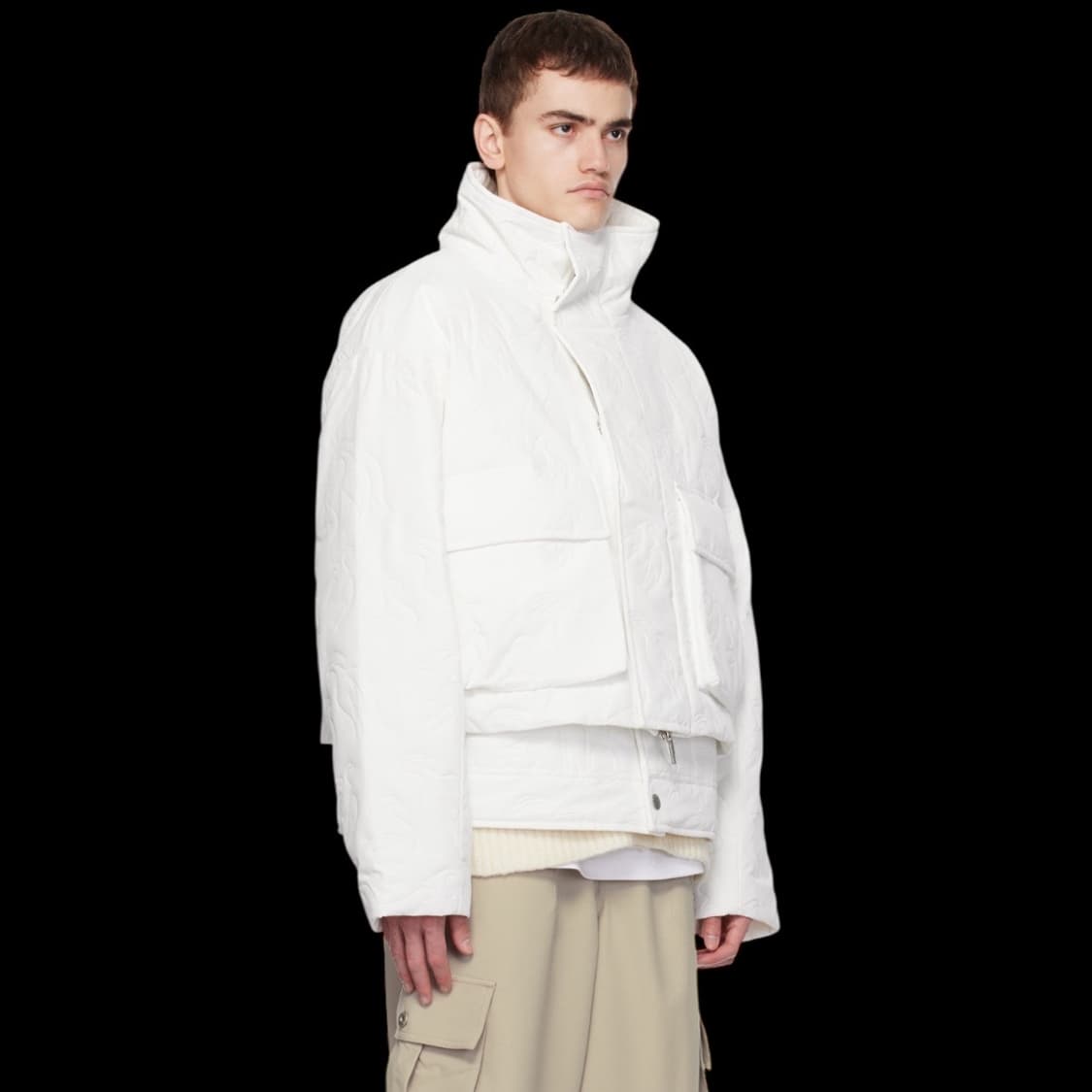 펑첸왕 엠보싱 패턴 자켓 상품이미지1