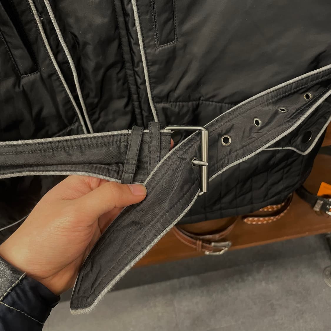 90s 벨스타프 로드 마스터 체크 라이닝 바이커 자켓 N293 상품이미지4