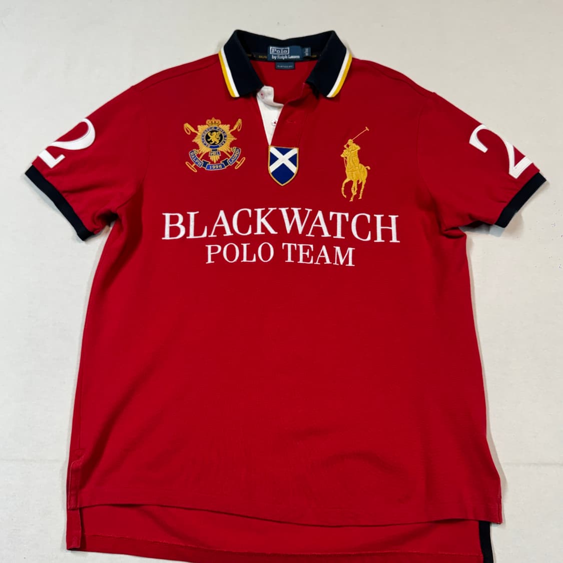 L) 폴로 랄프로렌 블랙와치 골드 빅포니 반팔 카라티 상품이미지2