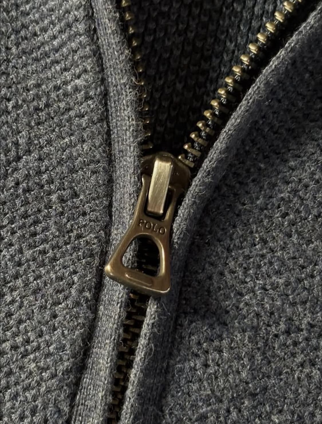 Polo 폴로 랄프로렌 신형 피마코튼 딥블루 니트집업  상품이미지5