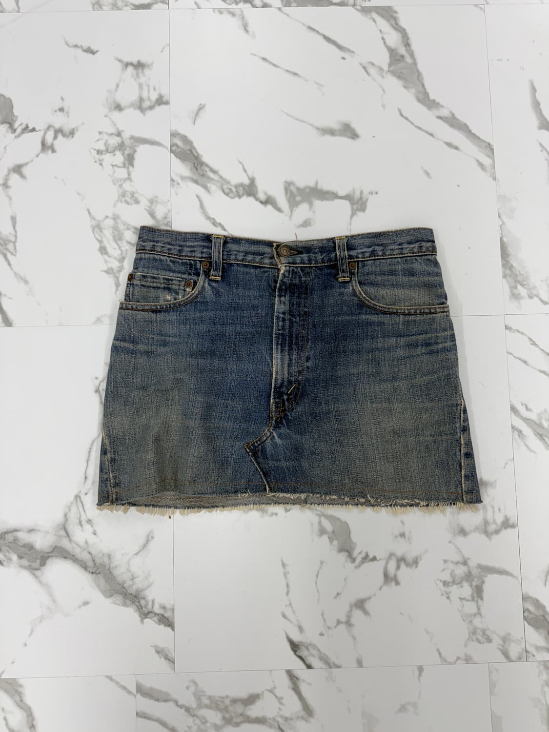 Levi's USA 리바이스 517 커스텀 리메이크 데님 스커트 상품이미지1