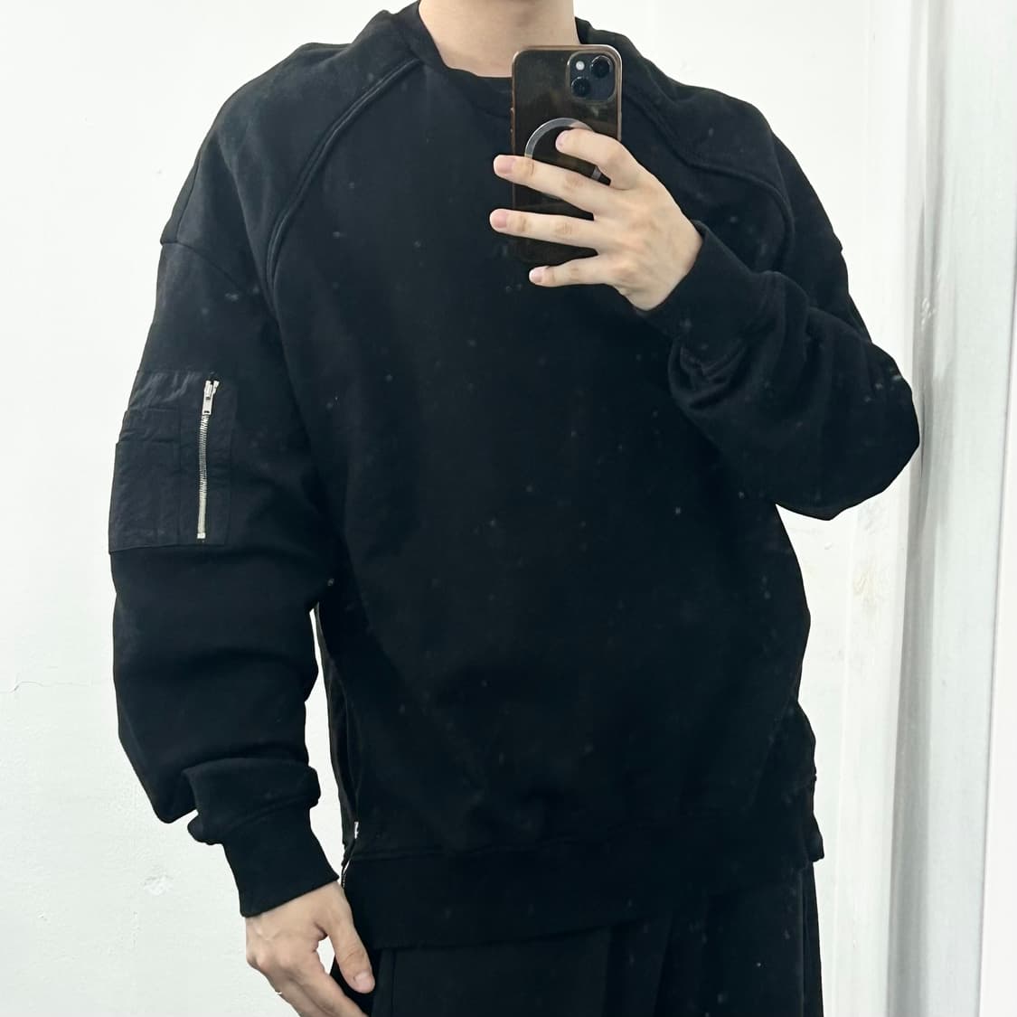 준지 절개 MA-1 맨투맨 상품이미지2