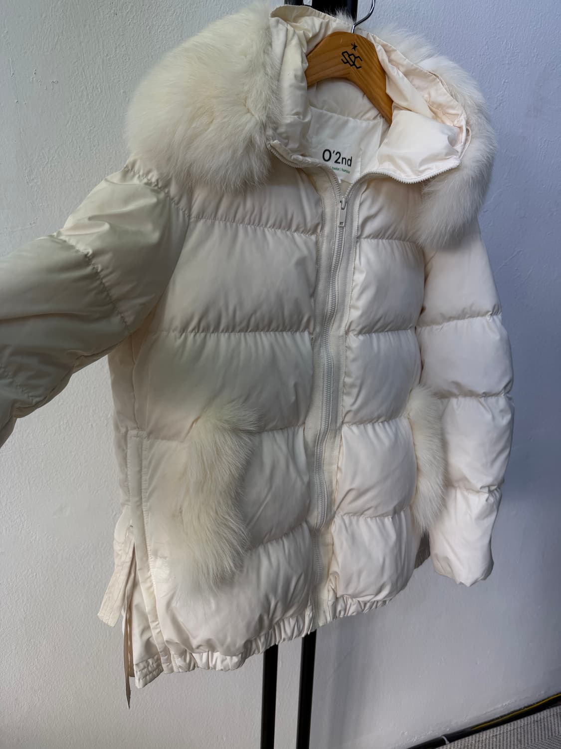 정품) O2nd 오즈세컨 한섬 폭스퍼 패딩 82 상품이미지2