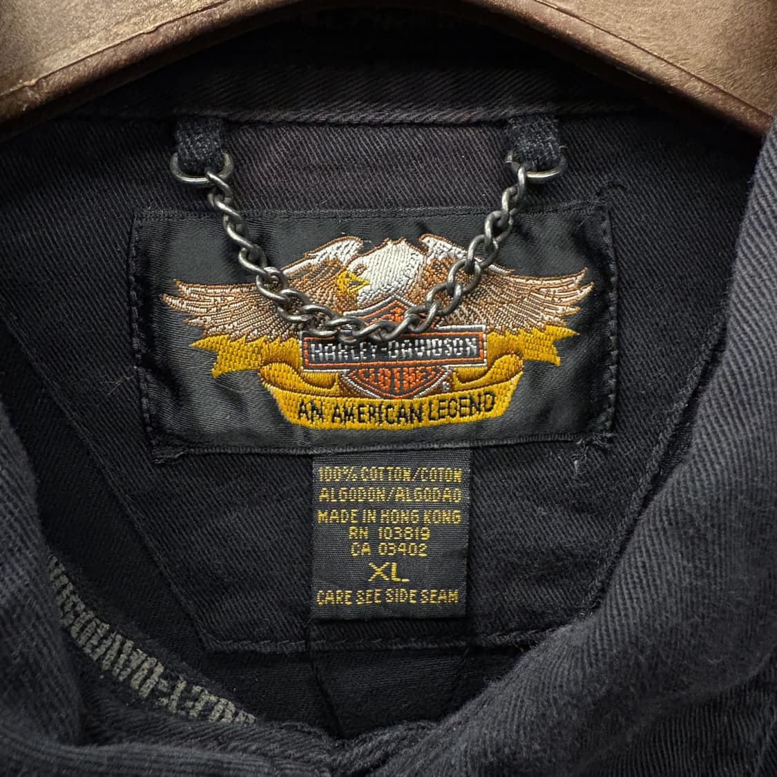 00s 할리데이비슨 유틸포켓 시그니처 이글 프린팅 워크셔츠  N276 상품이미지6