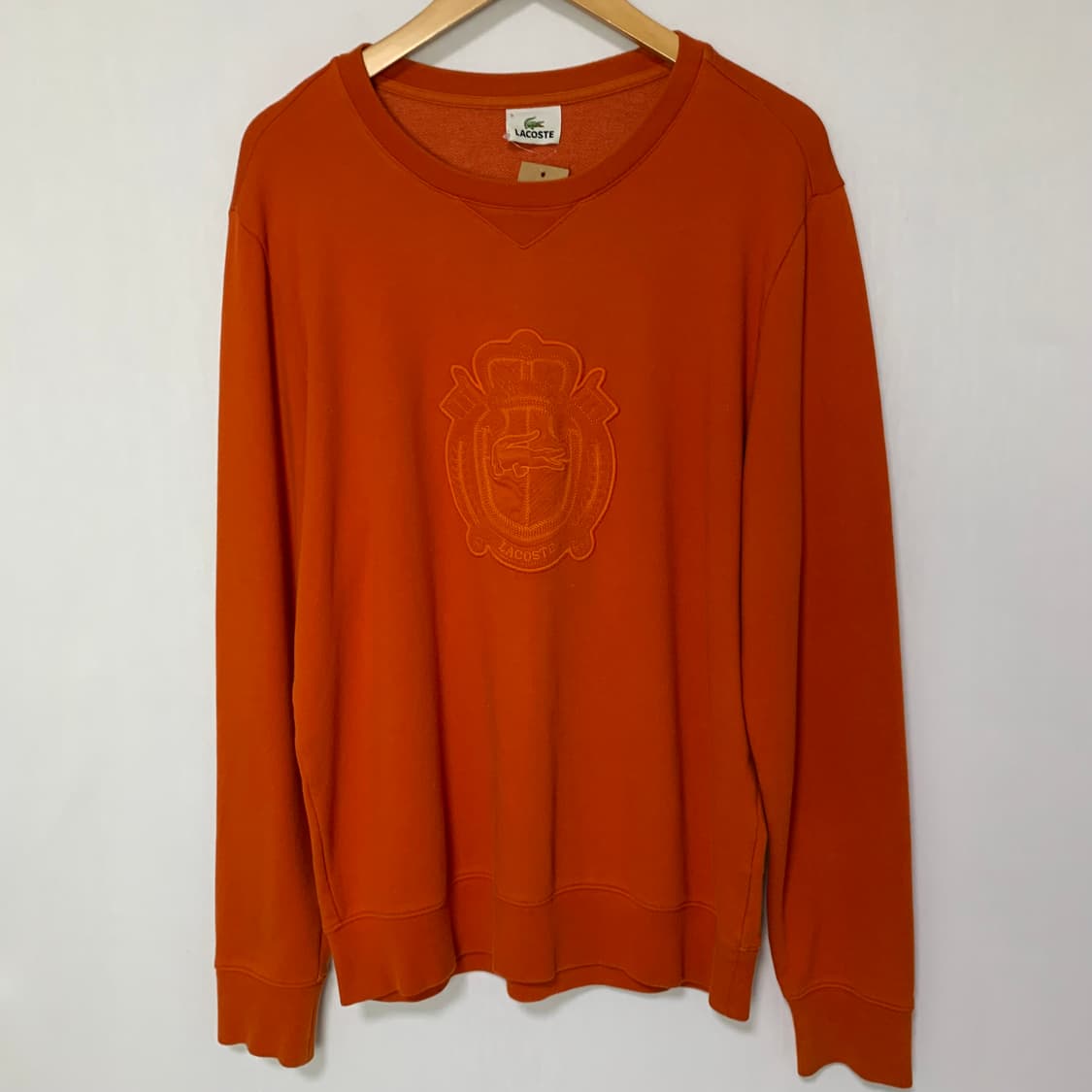 라코스테 오렌지색 맨투맨 티셔츠 빈티지 5사이즈 상품이미지2