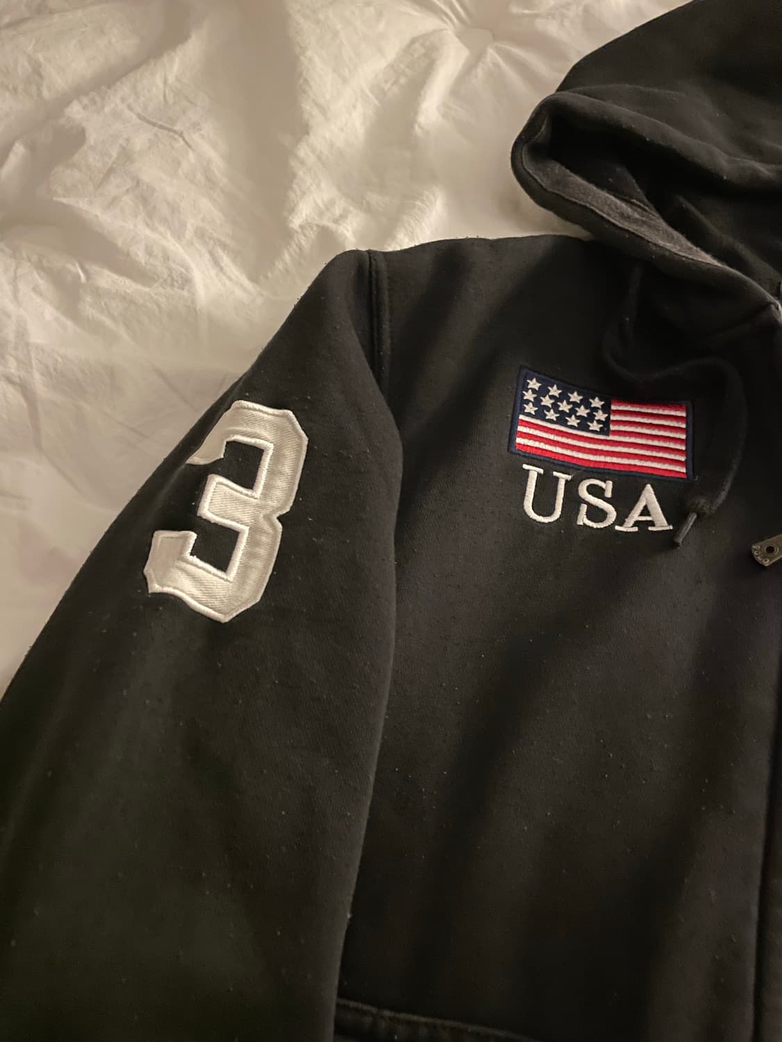 폴로 랄프로렌 빅포니 성조기 후드집업 블랙 #3 상품이미지4