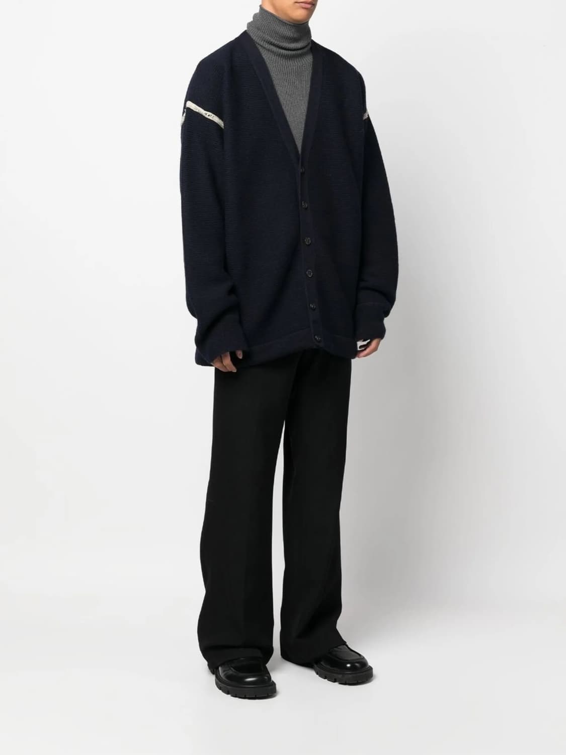 메종 마르지엘라 엘보패치 가디건 (Navy) 상품이미지2