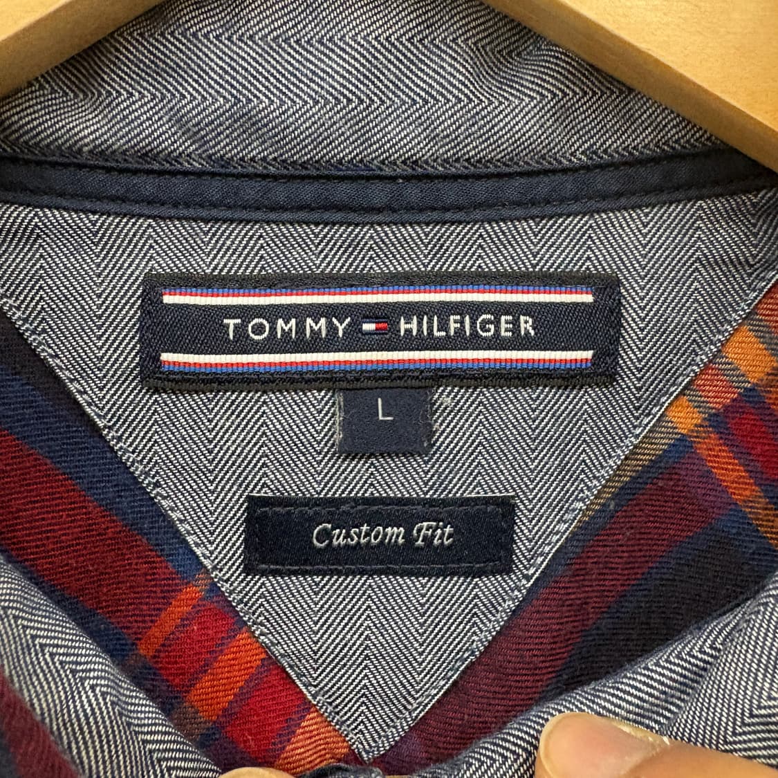 타미힐피거 체크 셔츠 남방 남성 L 상품이미지4