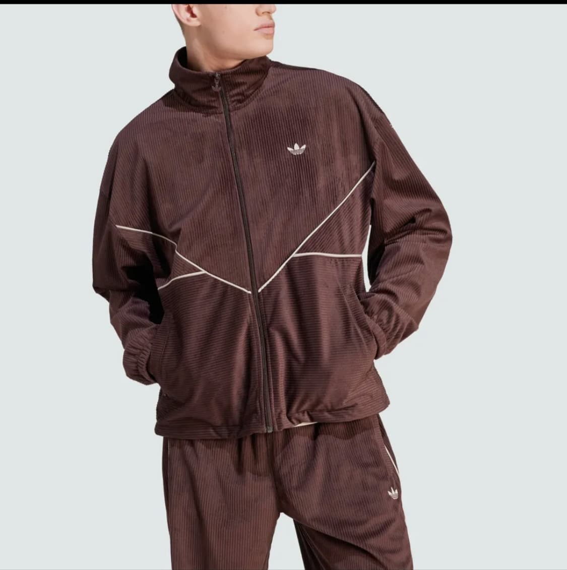 아디다스 코듀로이 벨벳 초코브라운 져지 상품이미지4