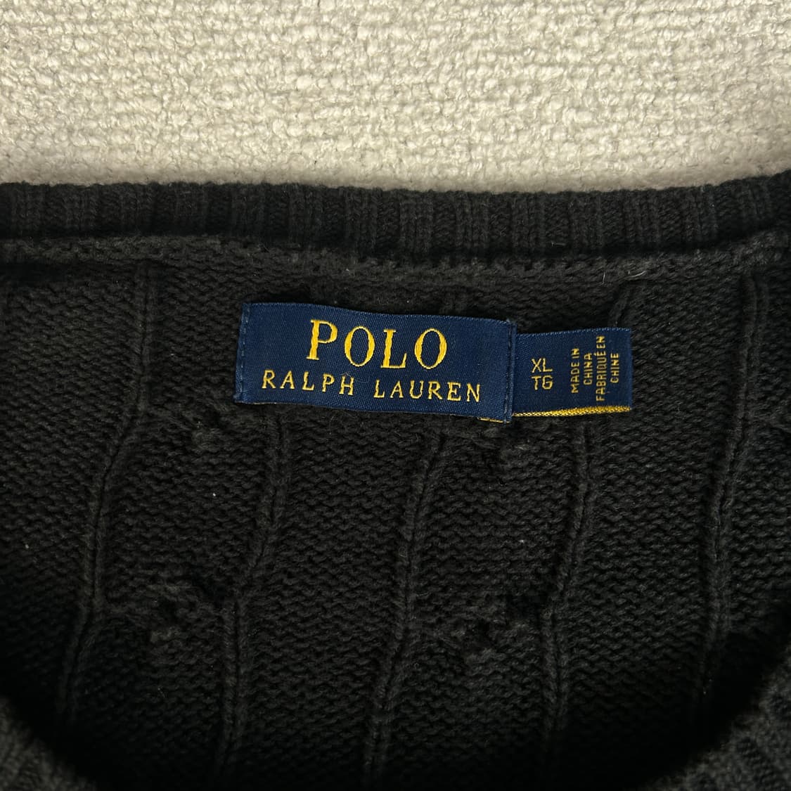 폴로 꽈배기 블랙 니트 105 상품이미지2