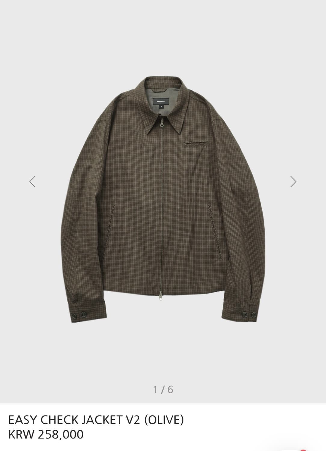 [2] 999휴머니티 이지 체크 자켓 easy check jacket  상품이미지1