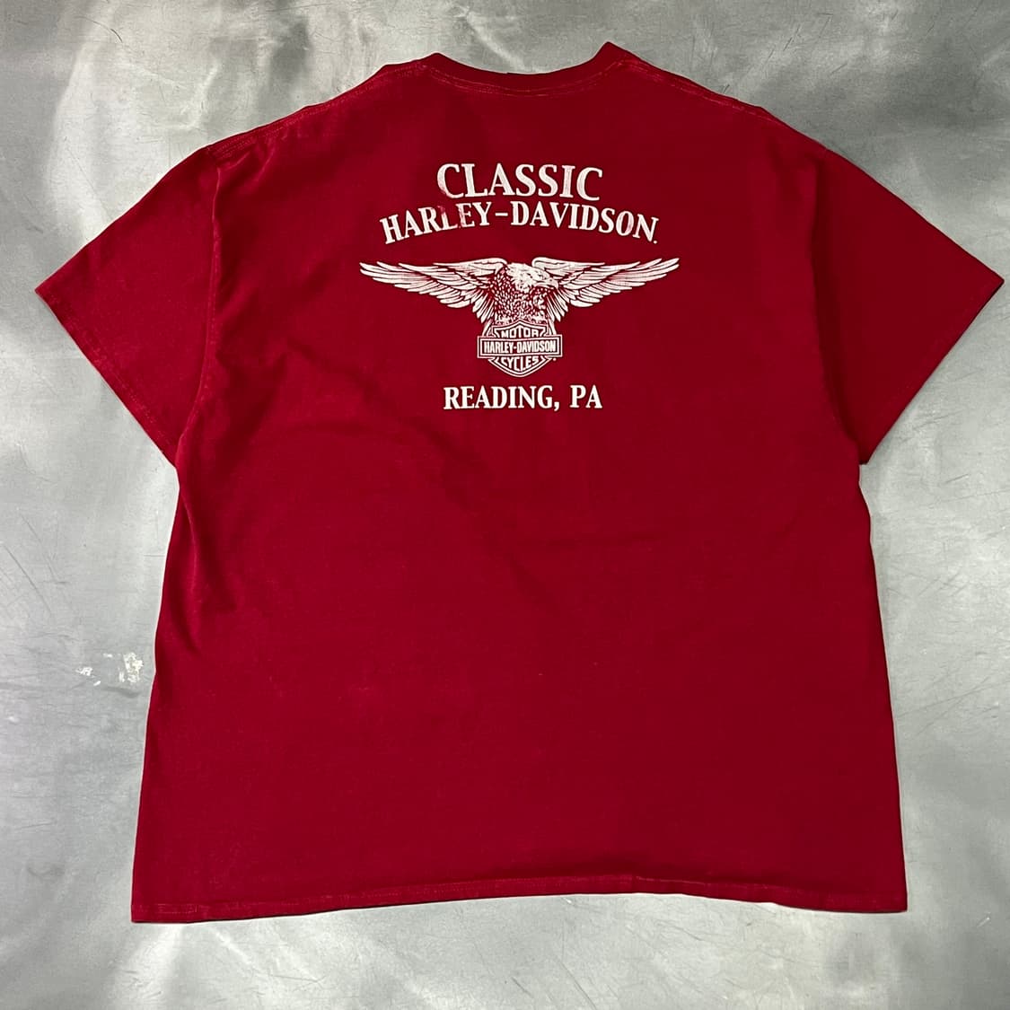  할리데이비슨 스컬 프린팅 반팔티 y15698 상품이미지2