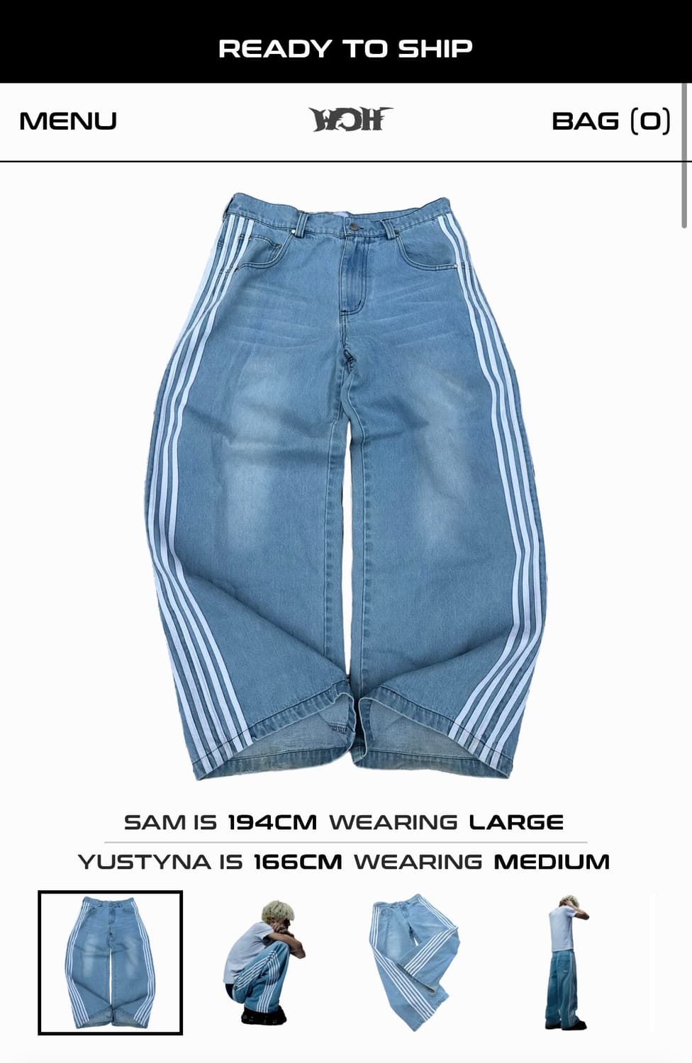 (구매)heavencanwait TRACK JEANS BLUE 상품이미지1