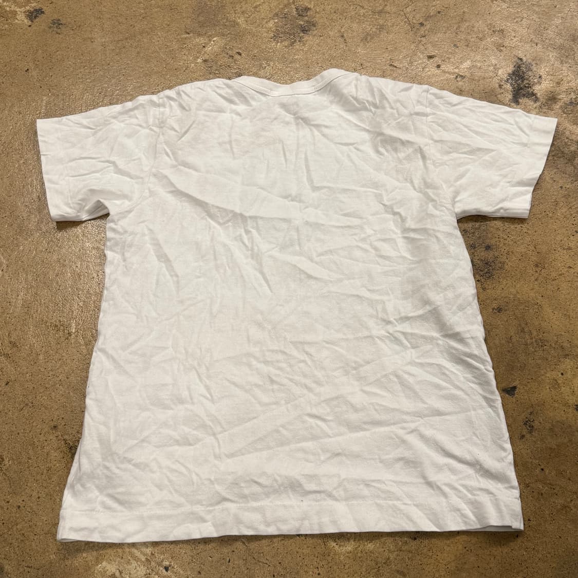 꼼데가르송 스카이블루 빅로고 레드 와펜 반팔 티 상품이미지3