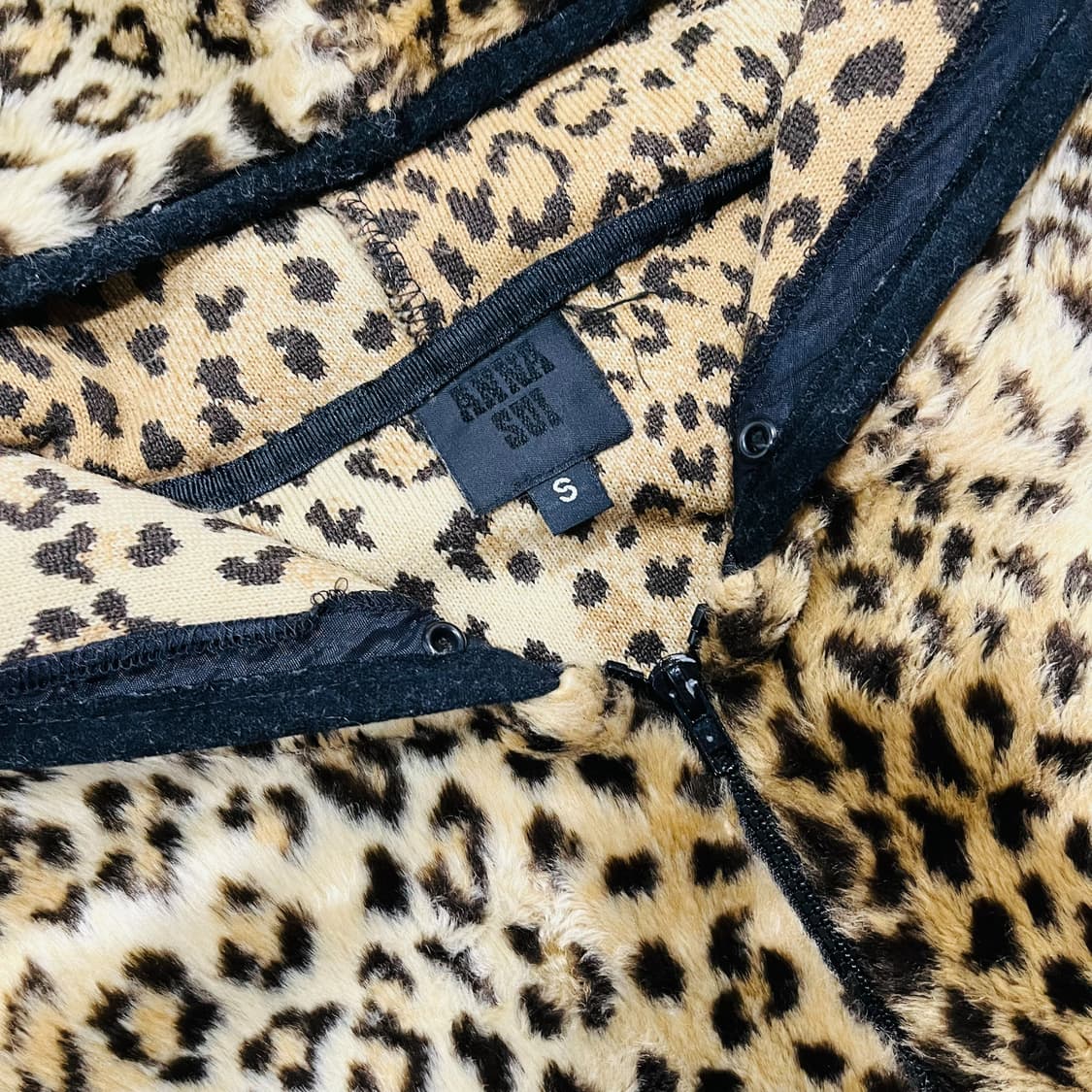 안나 수이 레오파드 패턴 플리스 후디 집업 상품이미지4