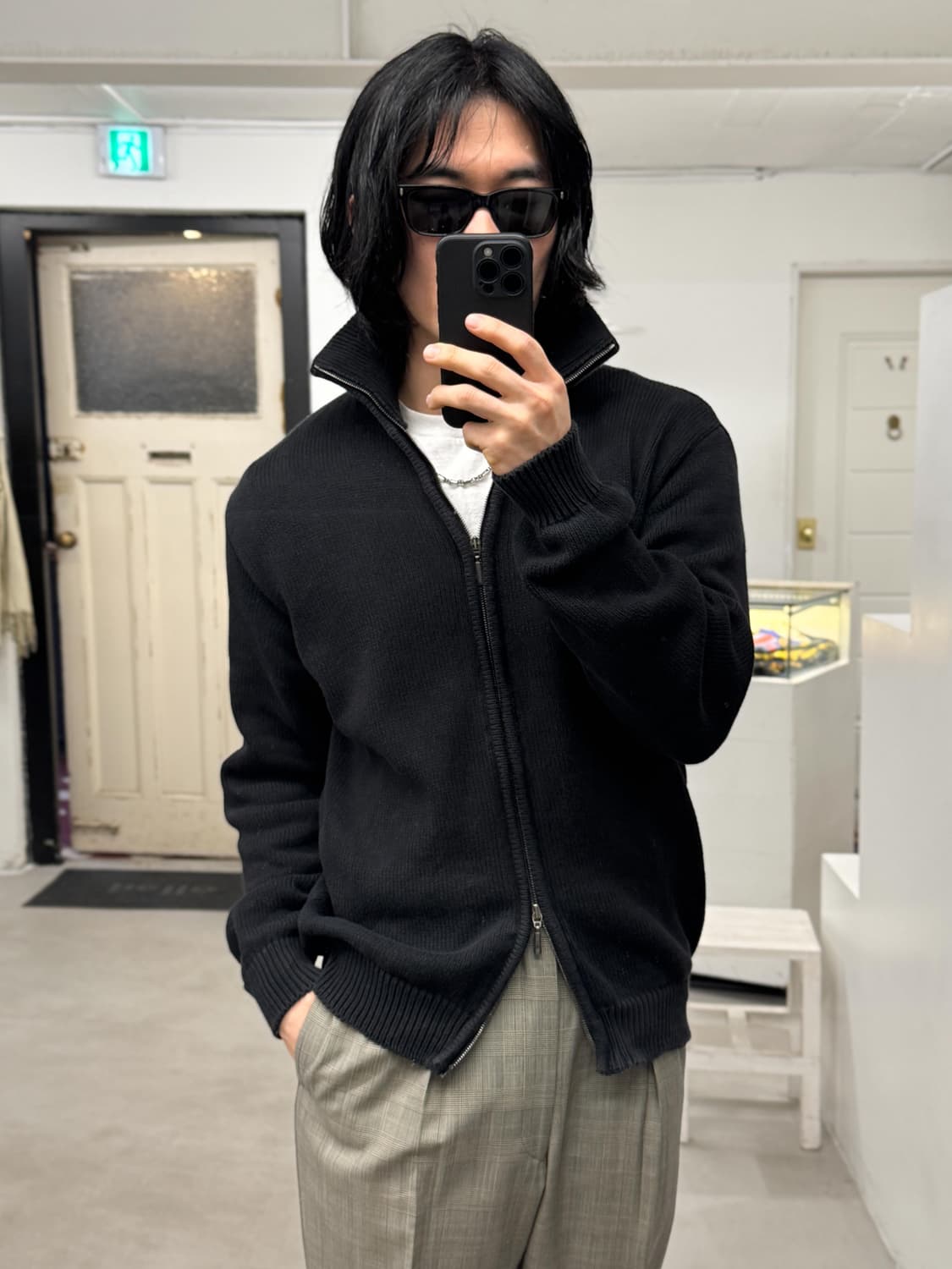 휴고 보스 니트 집업 가디건 상품이미지2