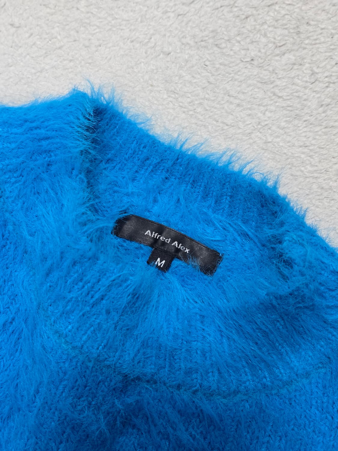 Alfred Alex 알프레드 알렉스 블루 퍼 니트 스웨터 상품이미지6