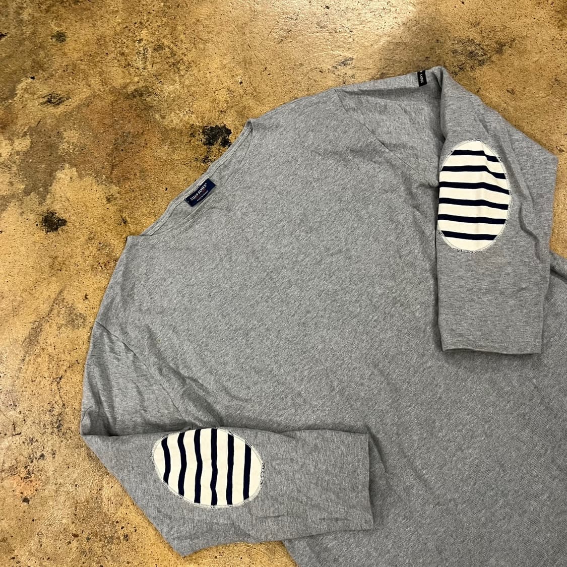 [정품] 세인트제임스 엘보우패치 긴팔티셔츠 그레이 b17 상품이미지1