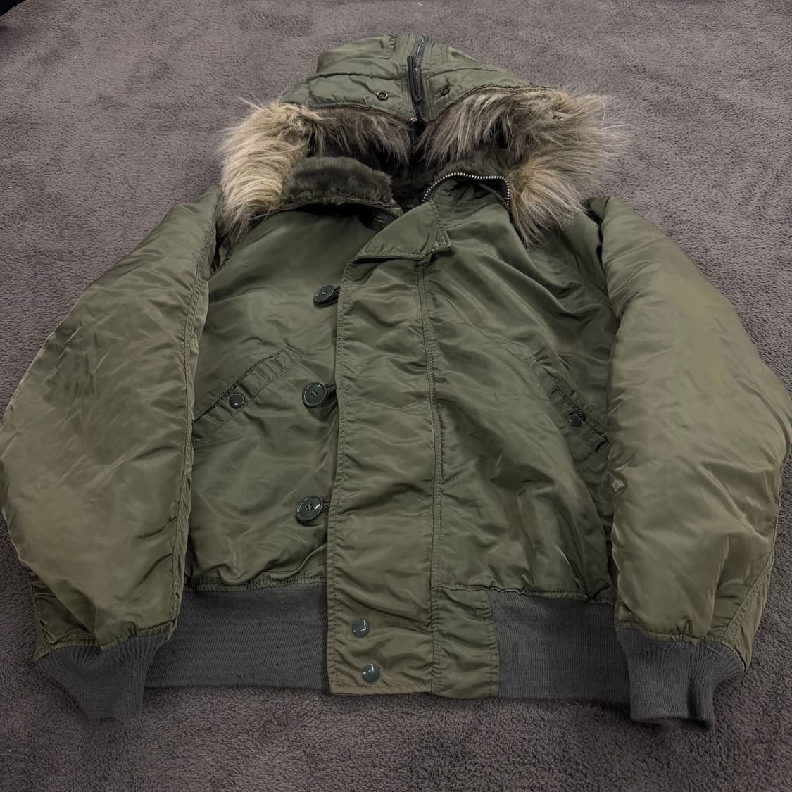 [정품/L] 알파인더스트리 N-2B 쇼트 웨이스트 밀리터리 패딩 자켓 상품이미지3