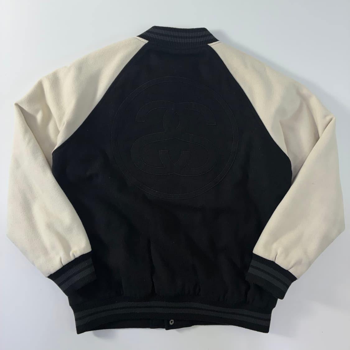 Stussy 스투시 SS 투톤 자수 울 바시티 자켓 상품이미지4