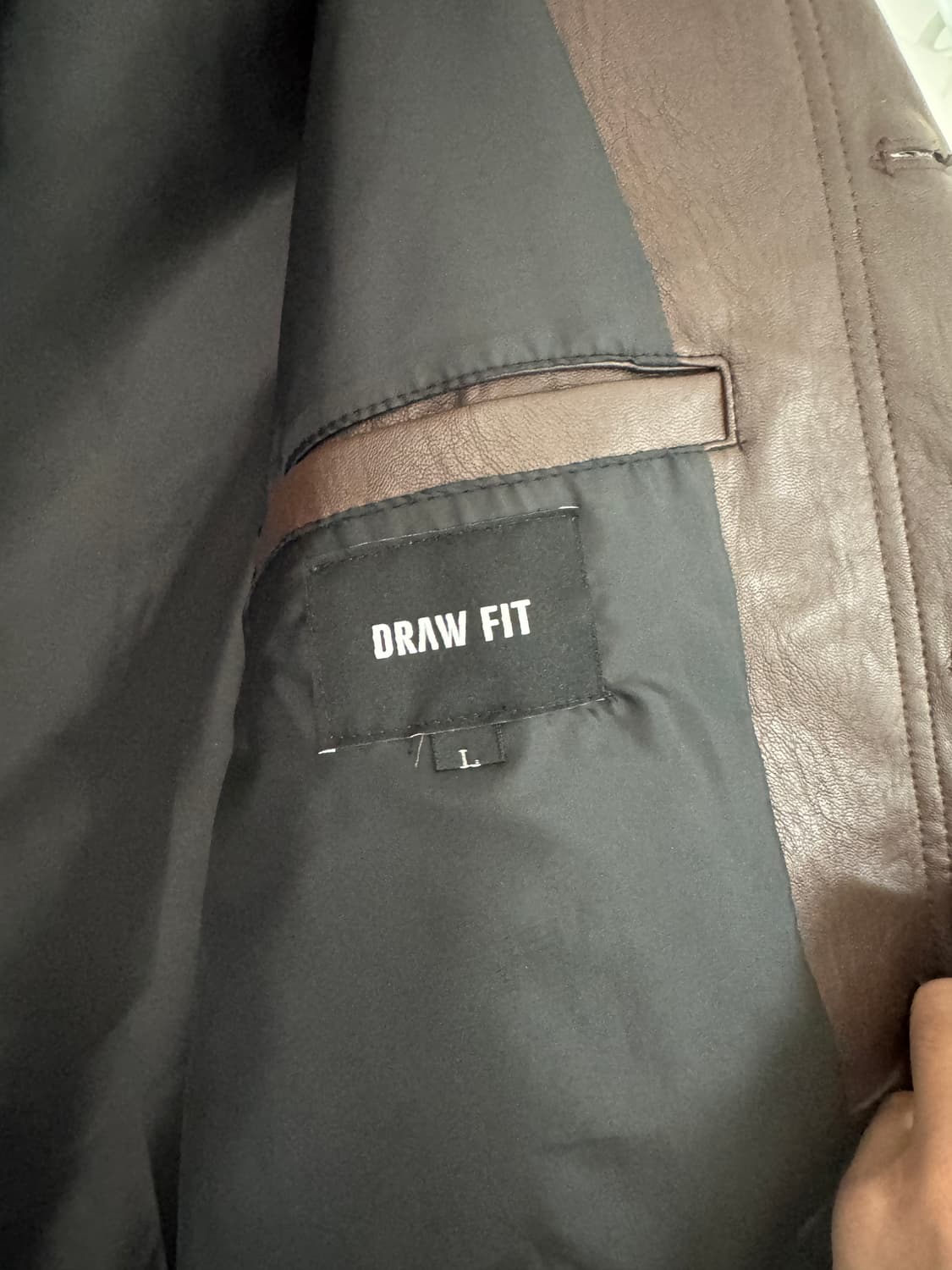 드로우핏 페이크 레더자켓 상품이미지2