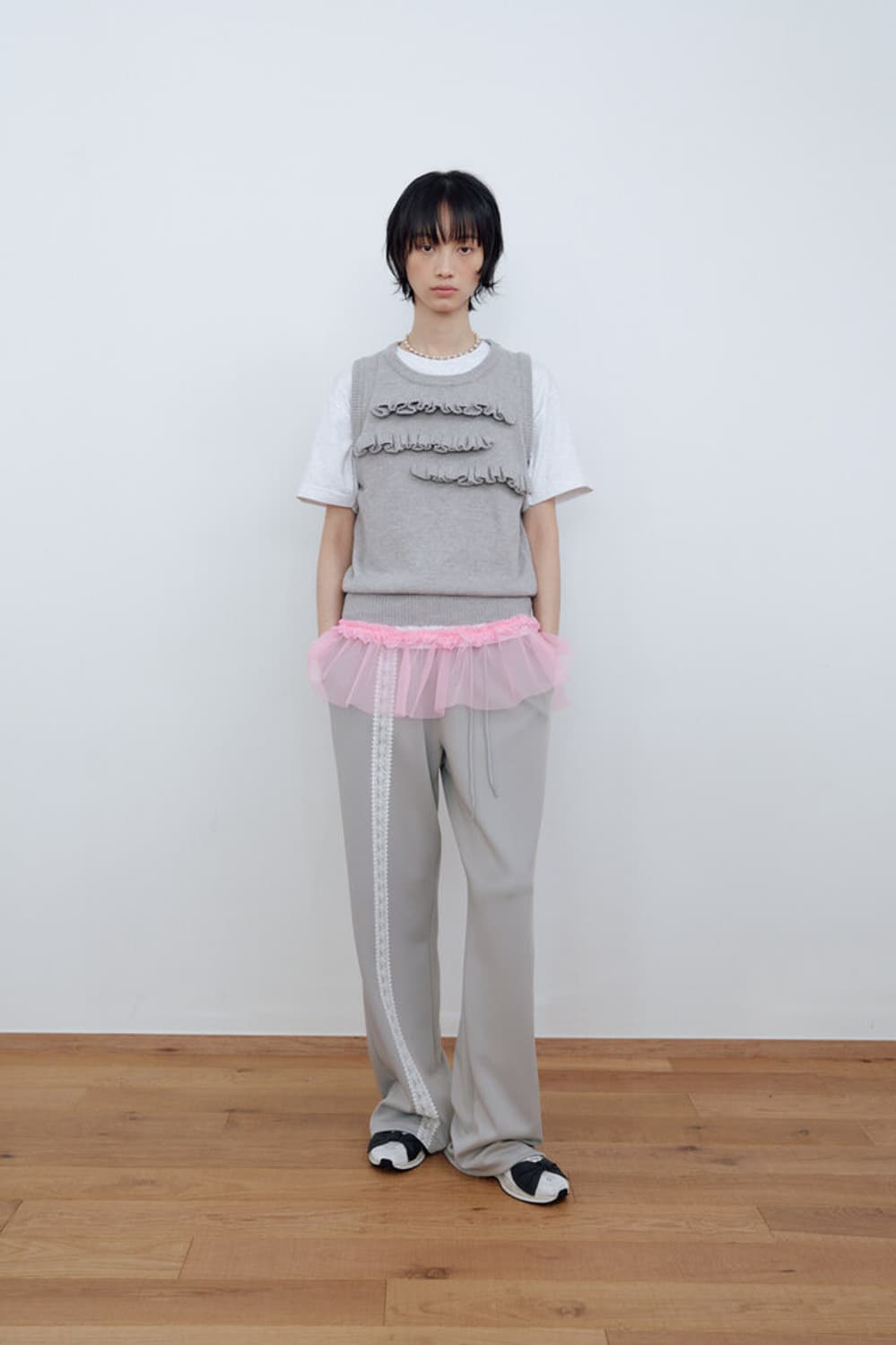 마조네 프릴 니트 베스트 s (새상품) 상품이미지3