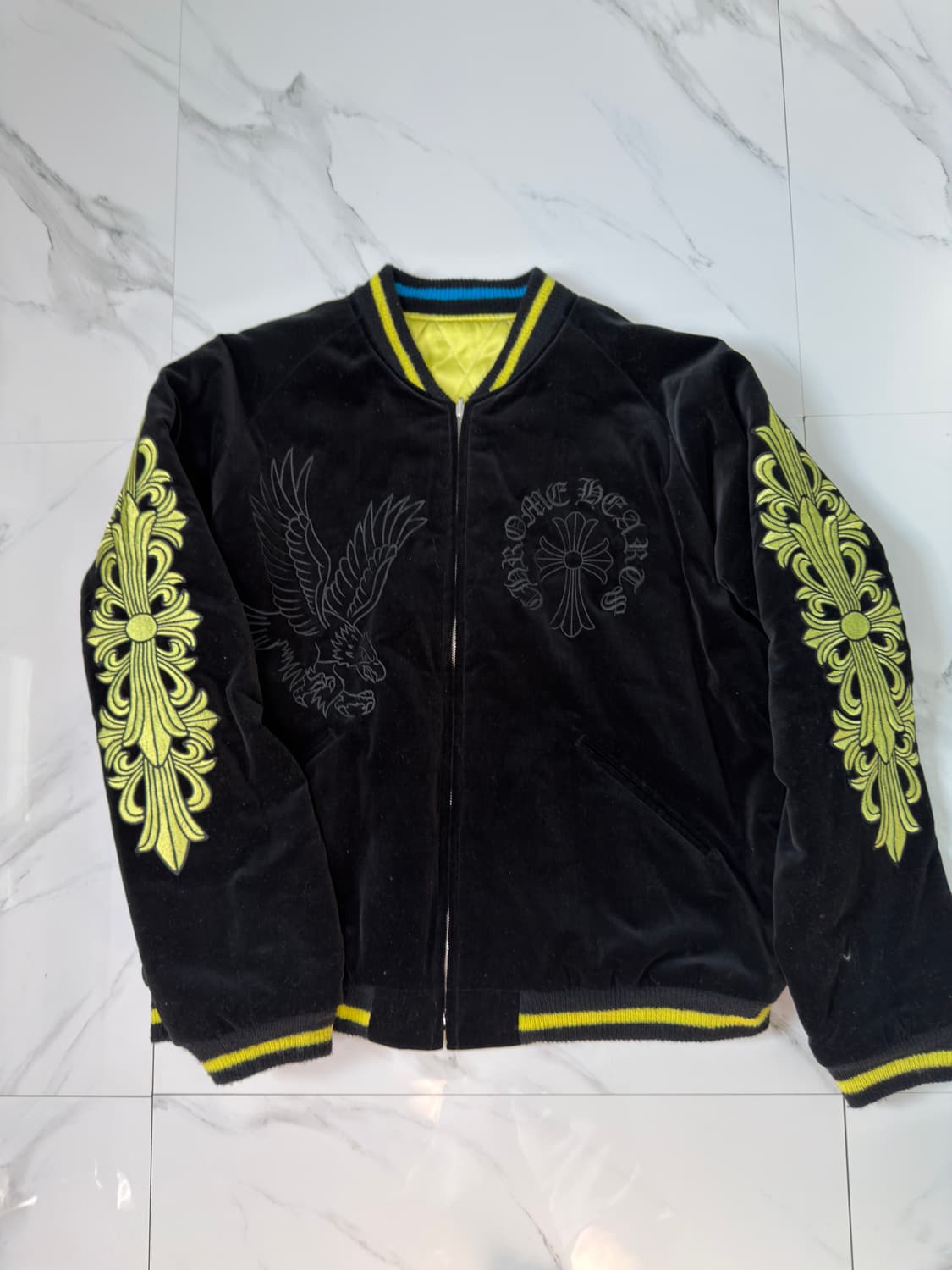 새상품 크롬하츠 매티보이 세메터리 수베니어 스카잔 리버서블 자켓 2XL 상품이미지1