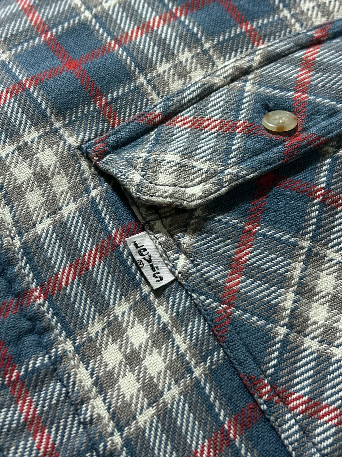 90s Levis 화이트탭 플란넬 체크 셔츠 상품이미지6