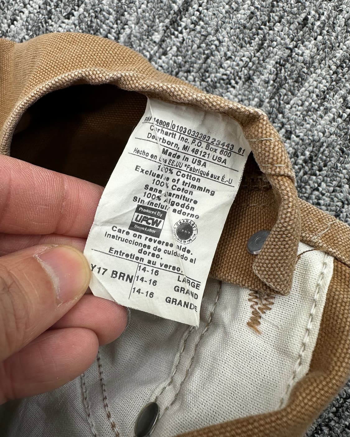 (14~16)칼하트 더블니 USA 오버롤 KIDS-M1216 상품이미지5