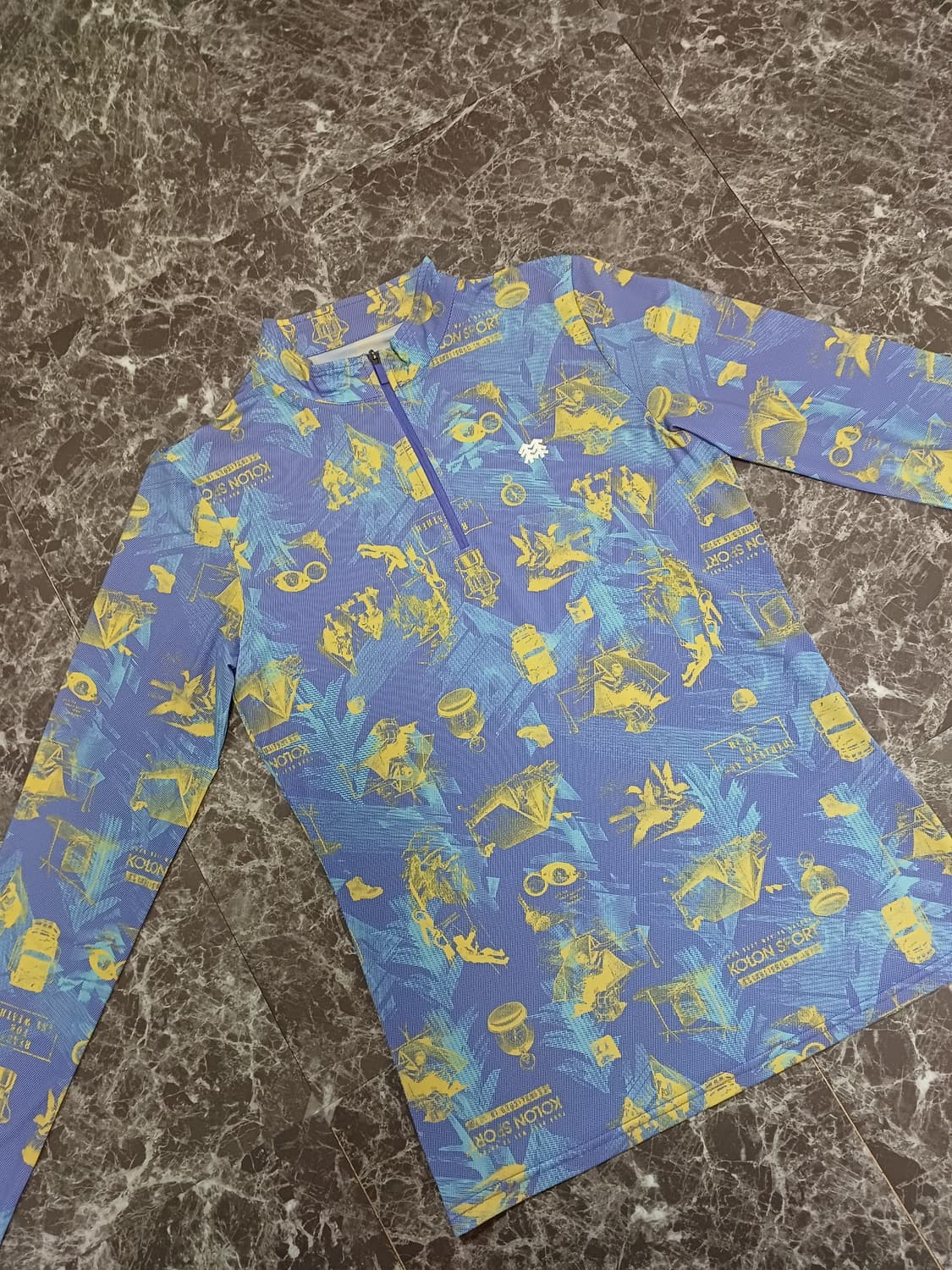 코오롱스포츠 패턴 하프집업 XS(새상품) 상품이미지3