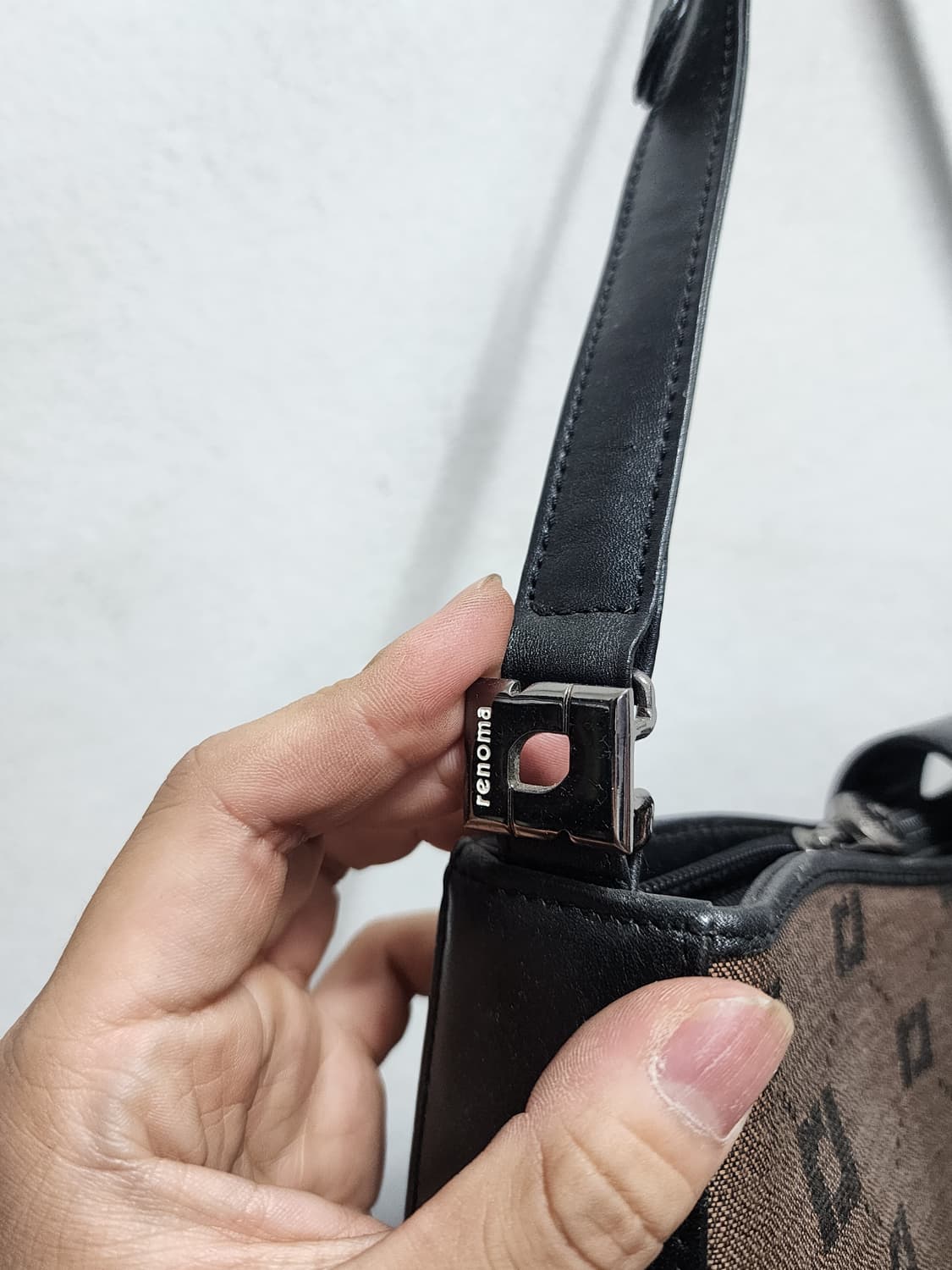 레노마 renoma 브라운 패턴 숄더백 상품이미지4