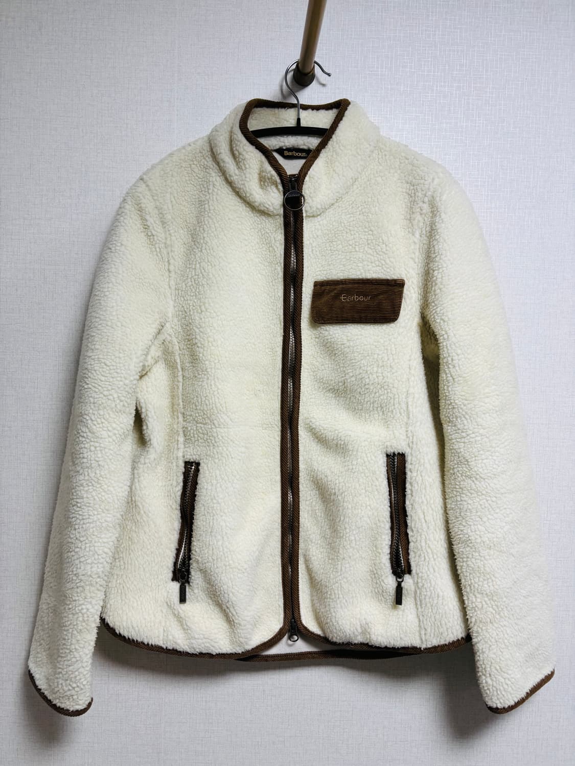 바버 Barbour 코듀로이 배색 플리스 집업 자켓 상품이미지1