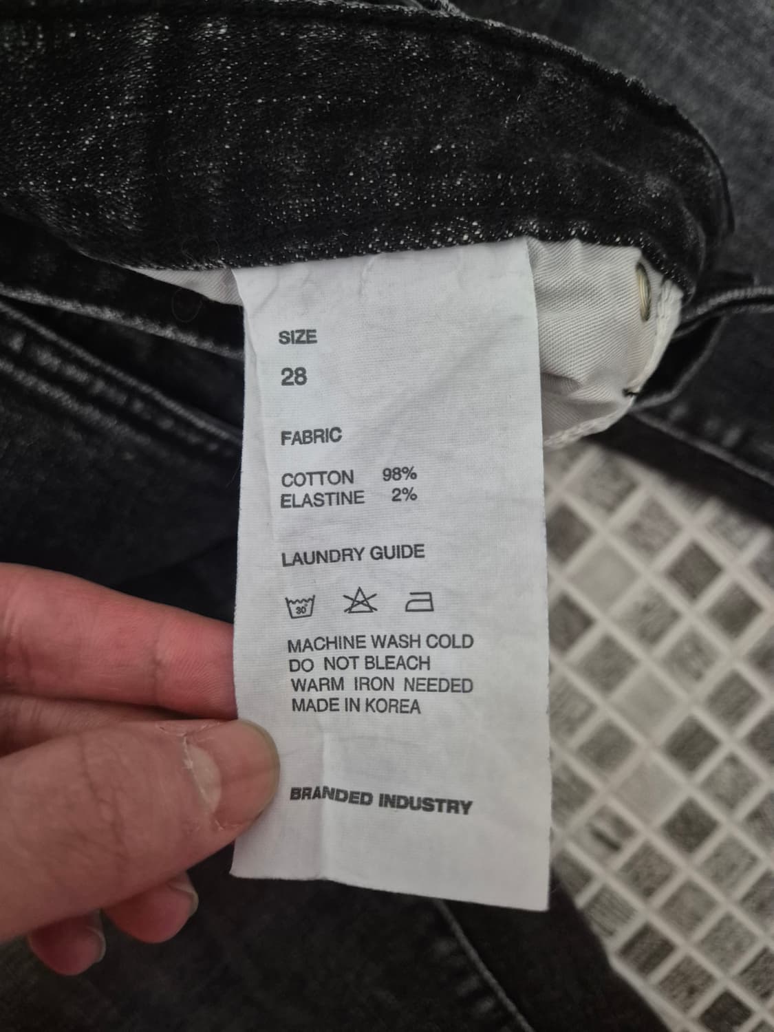 브랜디드 1981 슬림 흑청 데님 상품이미지8