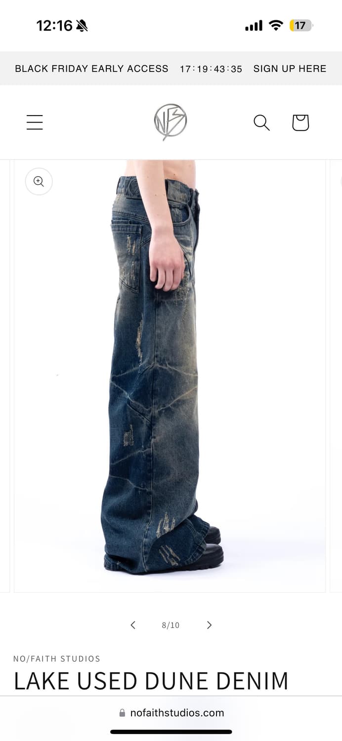 Nofaithstudios lake used dune denim M 상품이미지7