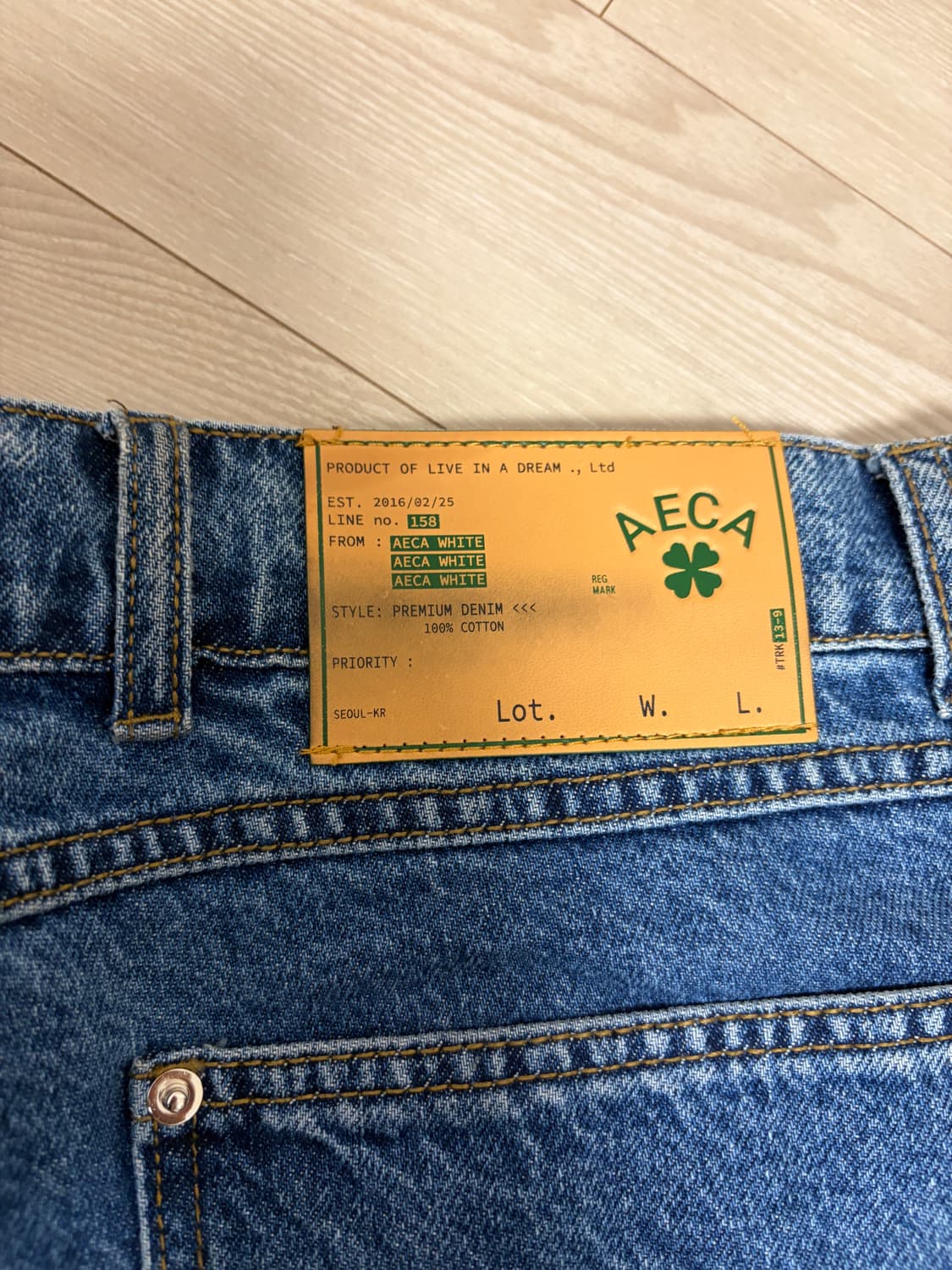 에이카화이트 더블니 팬츠 상품이미지3